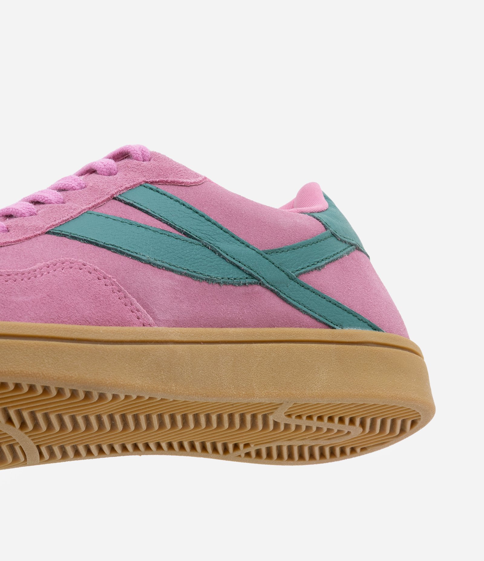 Tênis Chuteira em Couro com Cadarço e Detalhe Lateral Rosa 3