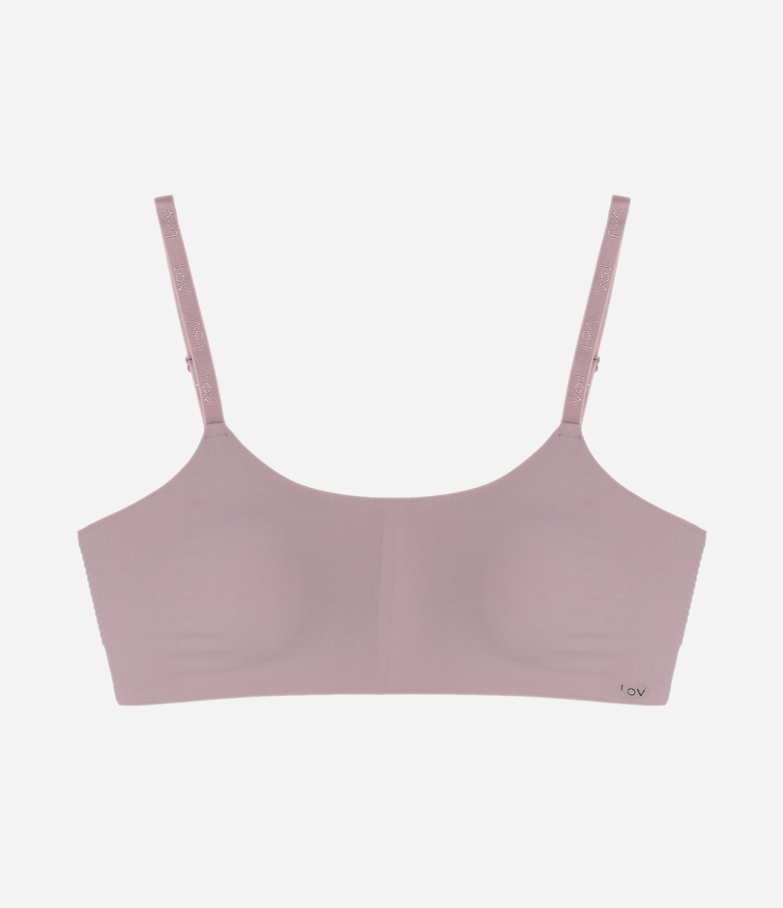 Sutiã Top em Microfibra Leve com Bojo Removível Rosa Neutro 6