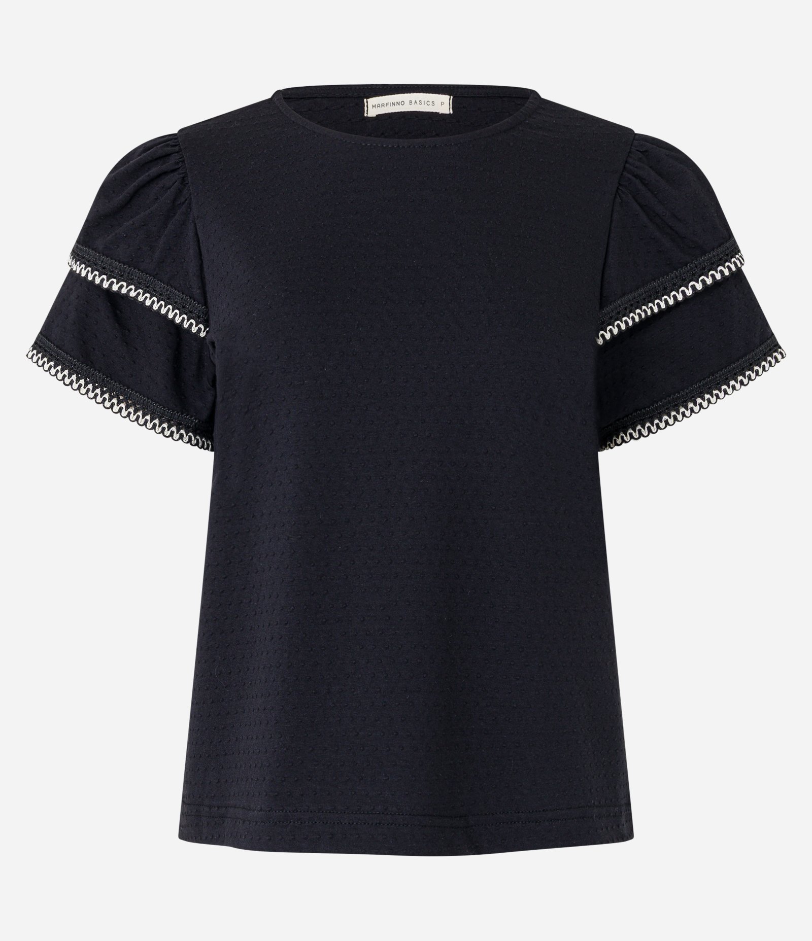 Blusa em Algodão com Babado na Manga e Detalhe Efeito Crochê 6