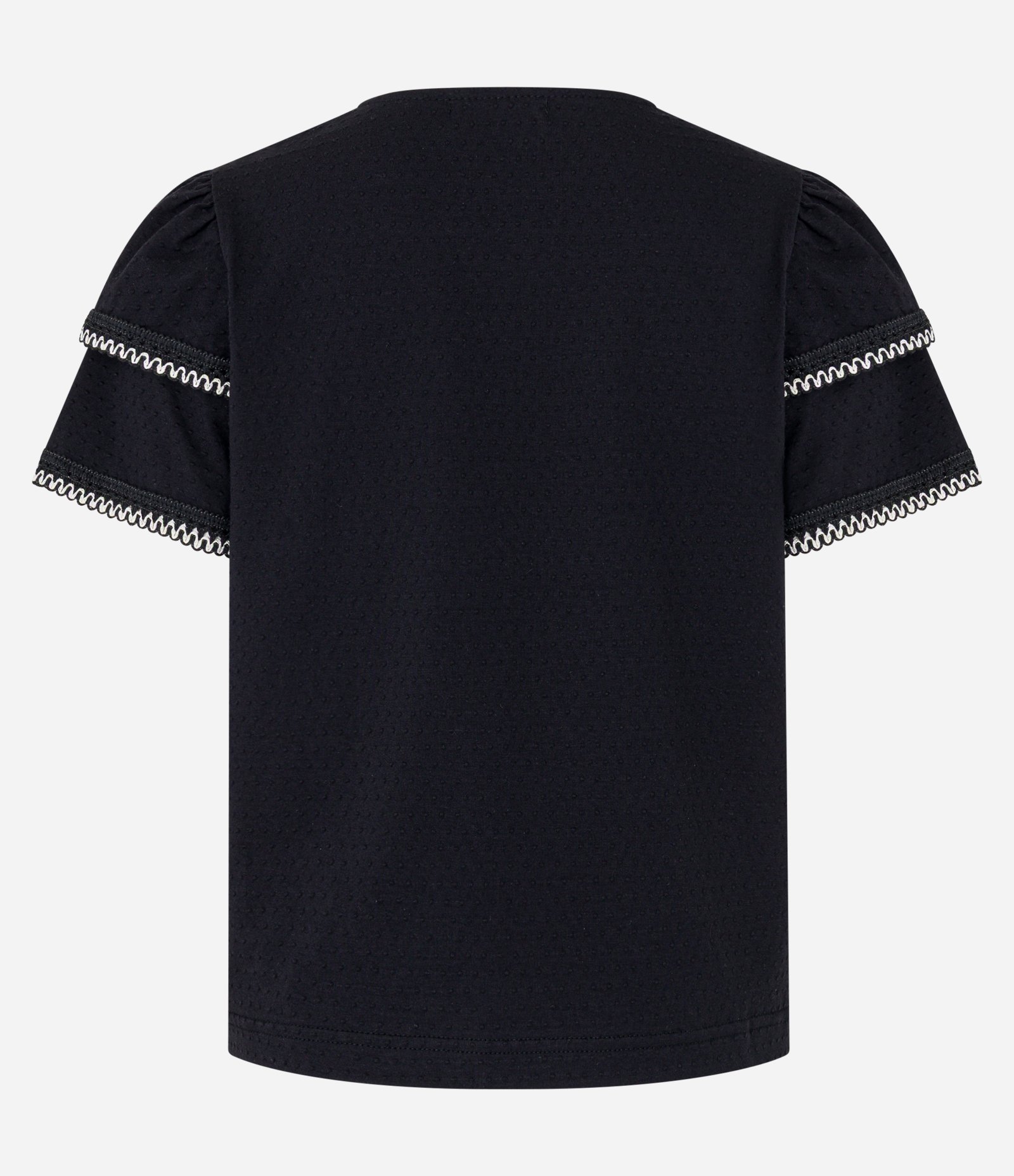 Blusa em Algodão com Babado na Manga e Detalhe Efeito Crochê 8