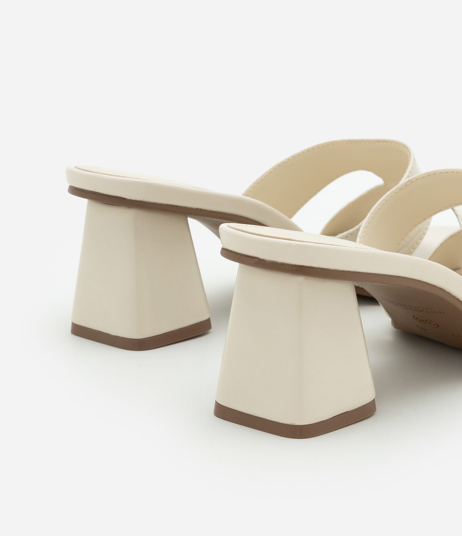 Sandália Mule em Croco com Tira H Off White 3