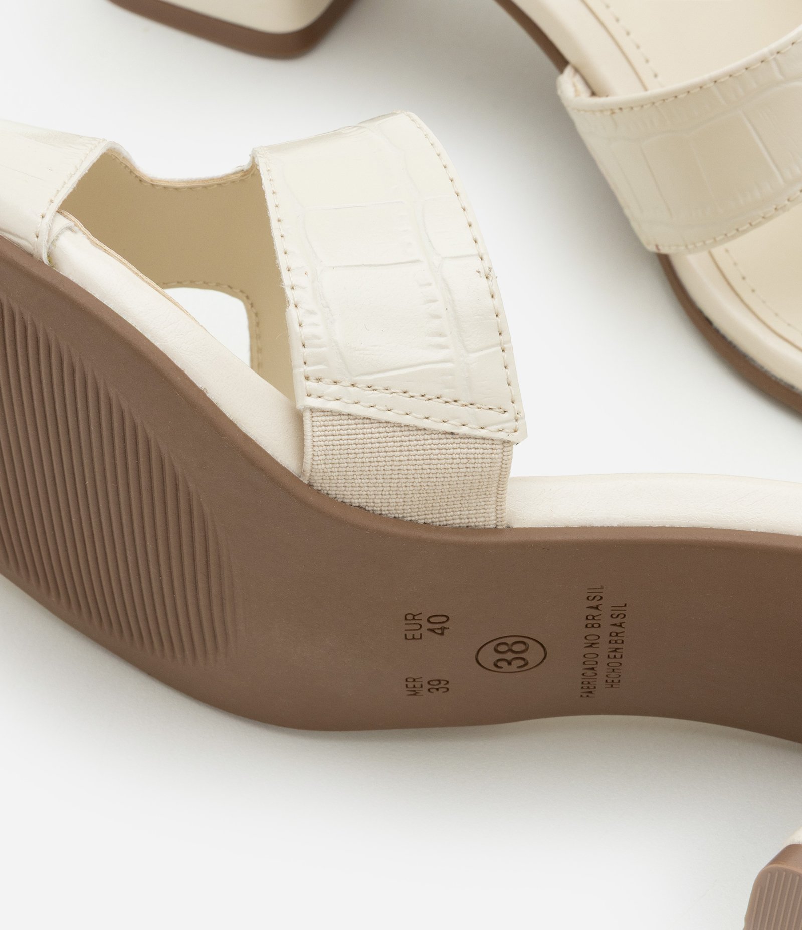 Sandália Mule em Croco com Tira H Off White 4
