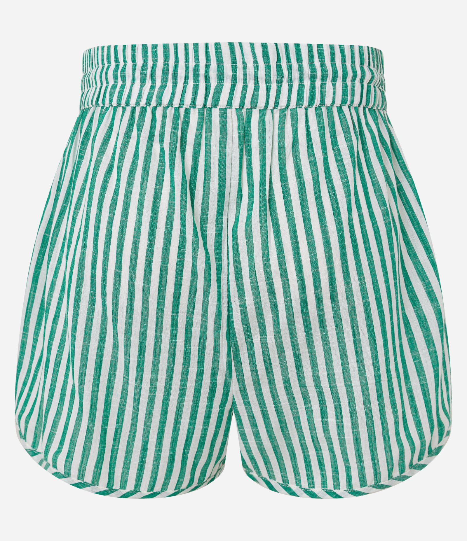 Saída de Praia Short em Tricoline Listrado com Frutinha de Miçanga Verde 6