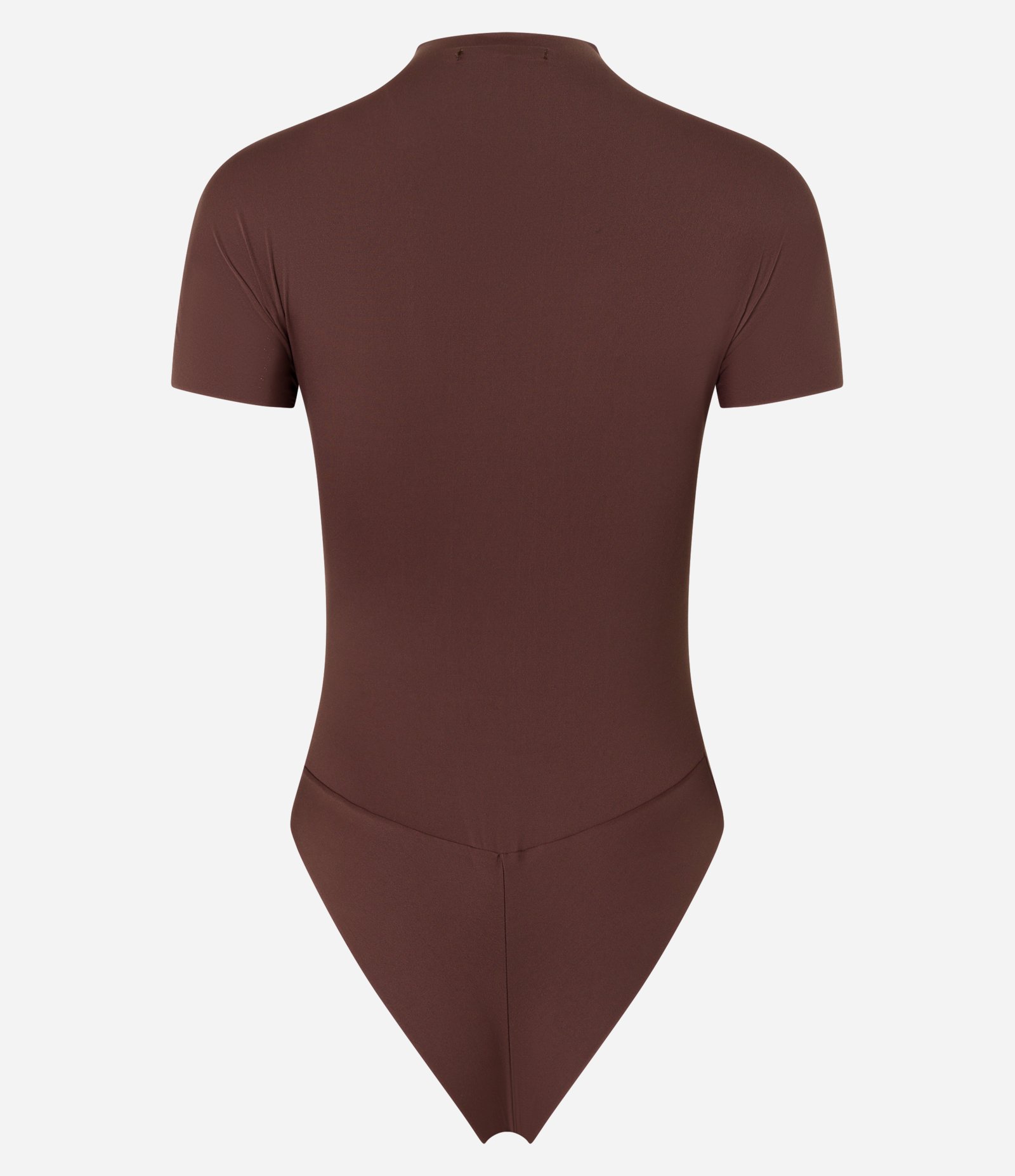 Body em Microfibra com Golinha Média Marrom Café 6