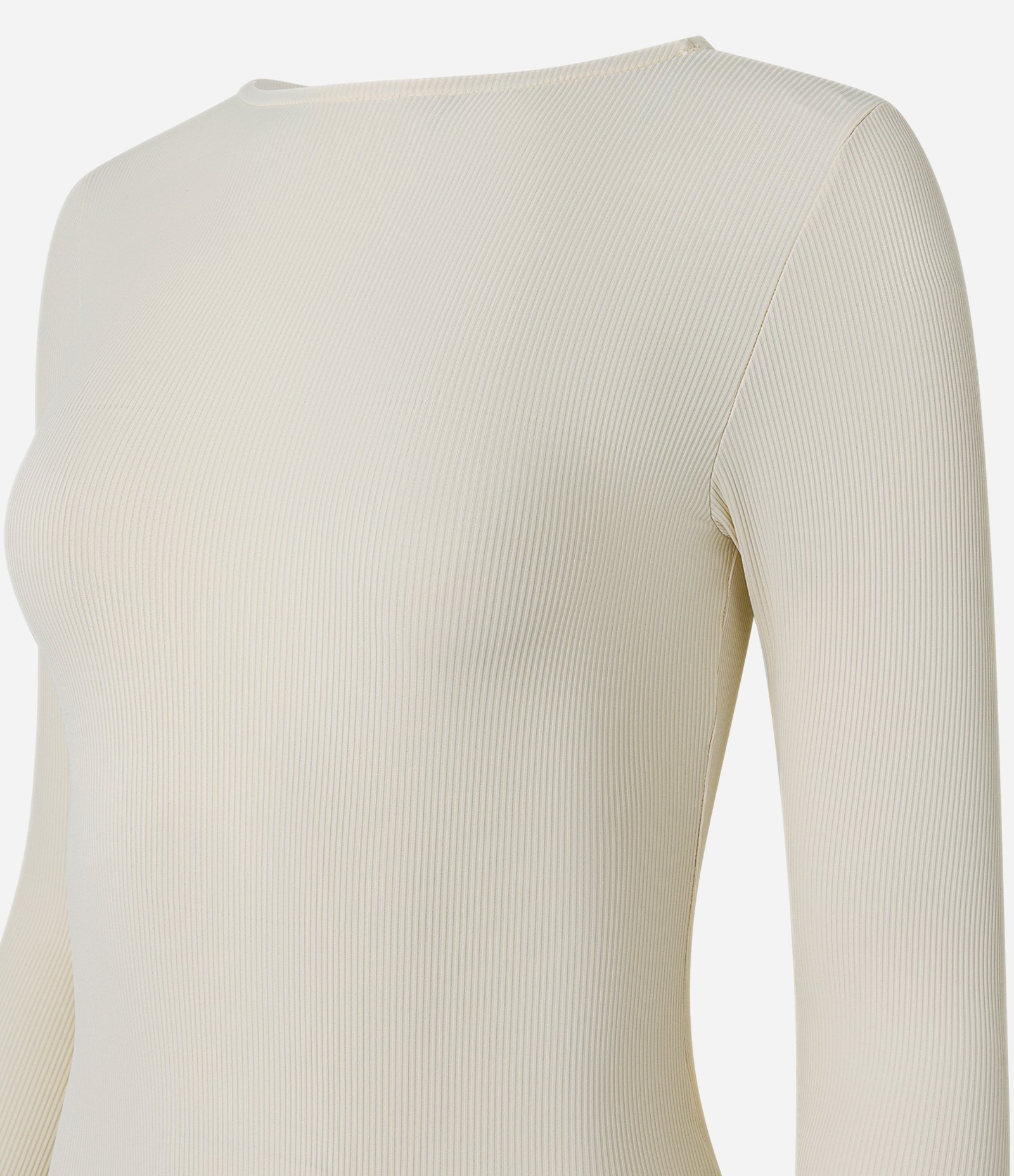 Body Texturizado em Microfibra com Tiras Torcidas nas Costas Off White 5