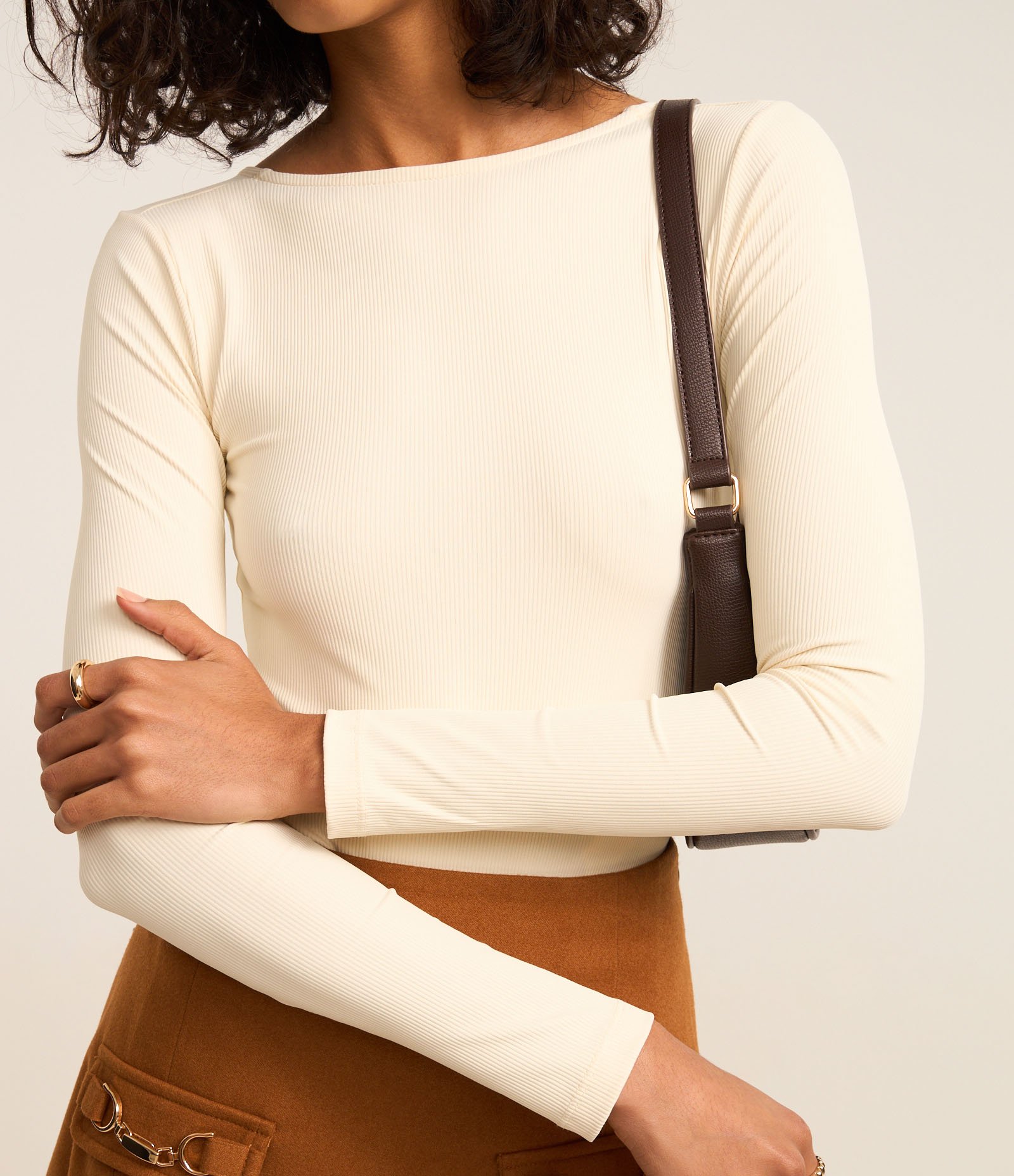 Body Texturizado em Microfibra com Tiras Torcidas nas Costas Off White 2