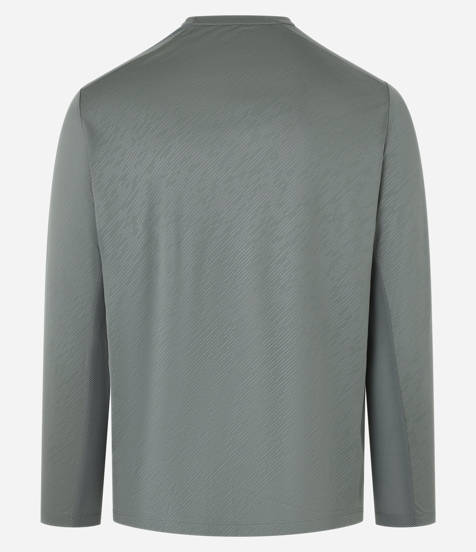 Camiseta Esportiva com Estampa Riscada com Proteção UV Verde Acinzentado 8