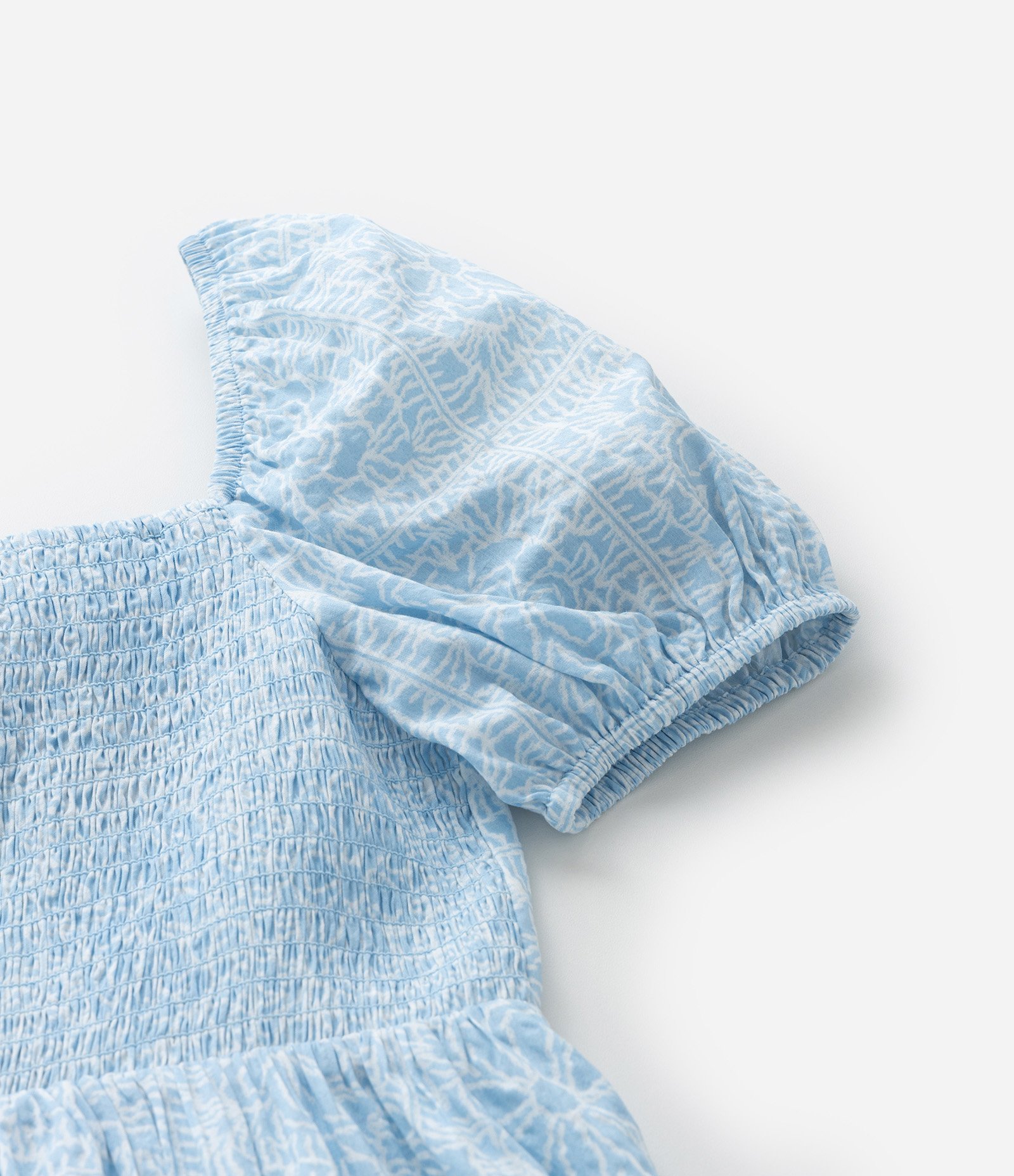 Vestido Infantil Texturizado com Laço nas Costas - Tam 5 a 14 Anos Azul 6