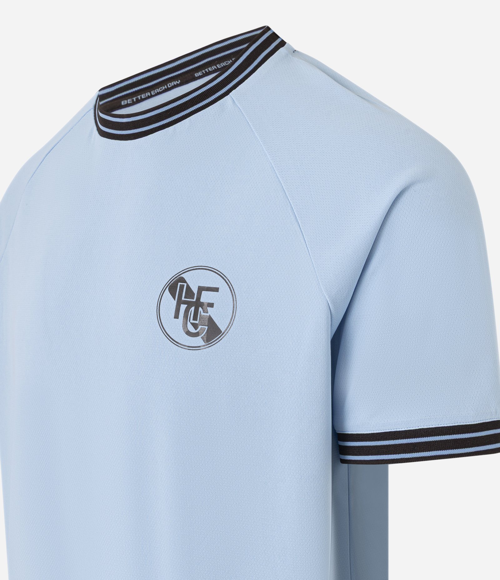 Camiseta Esportiva Regular em Ribana com Estampa Localizada e Tecnologia Dry Azul 9