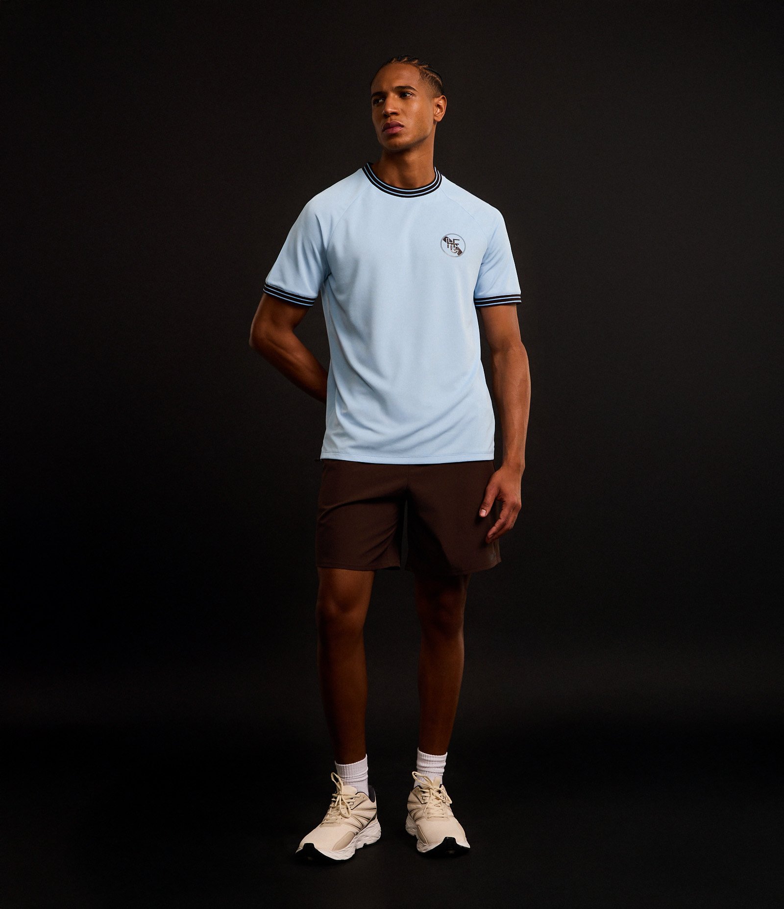 Camiseta Esportiva Regular em Ribana com Estampa Localizada e Tecnologia Dry Azul 2