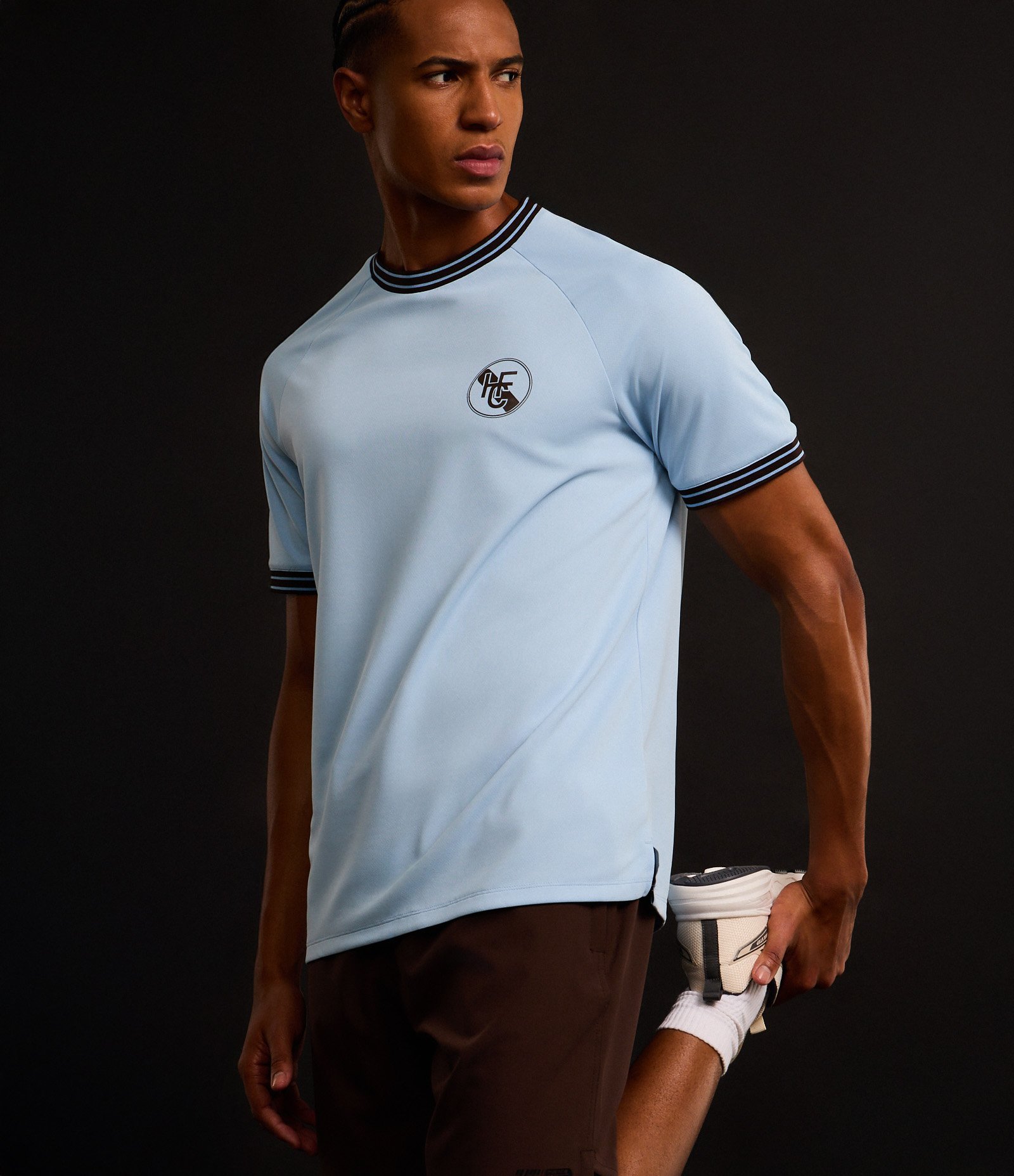 Camiseta Esportiva Regular em Ribana com Estampa Localizada e Tecnologia Dry Azul 3