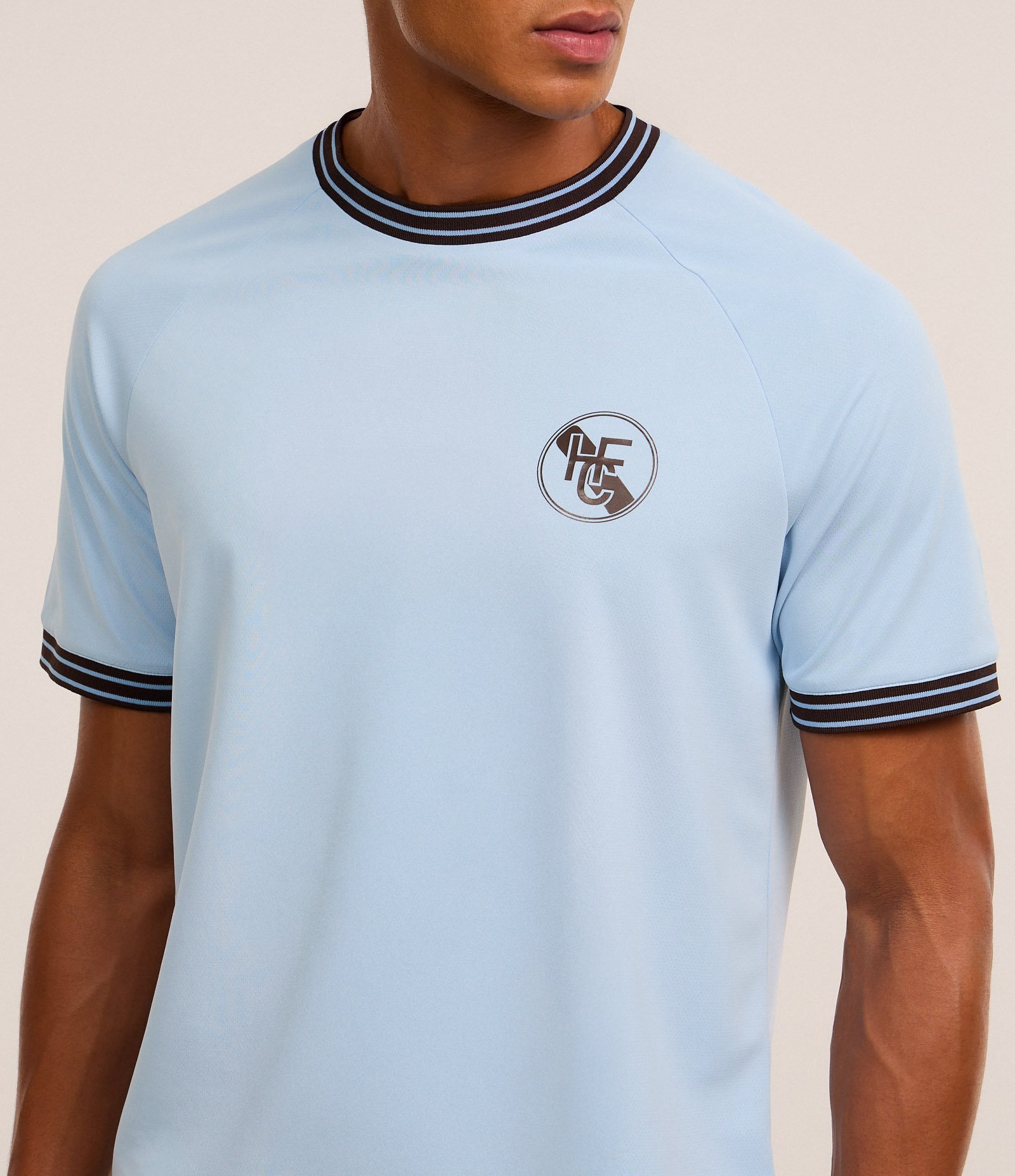 Camiseta Esportiva Regular em Ribana com Estampa Localizada e Tecnologia Dry Azul 4
