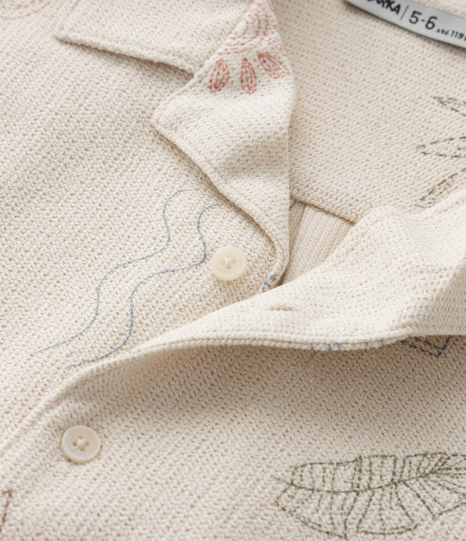 Camisa Infantil Texturizada com Estampa Folhas e Cactos - Tam 5 a 14 Anos Bege 5