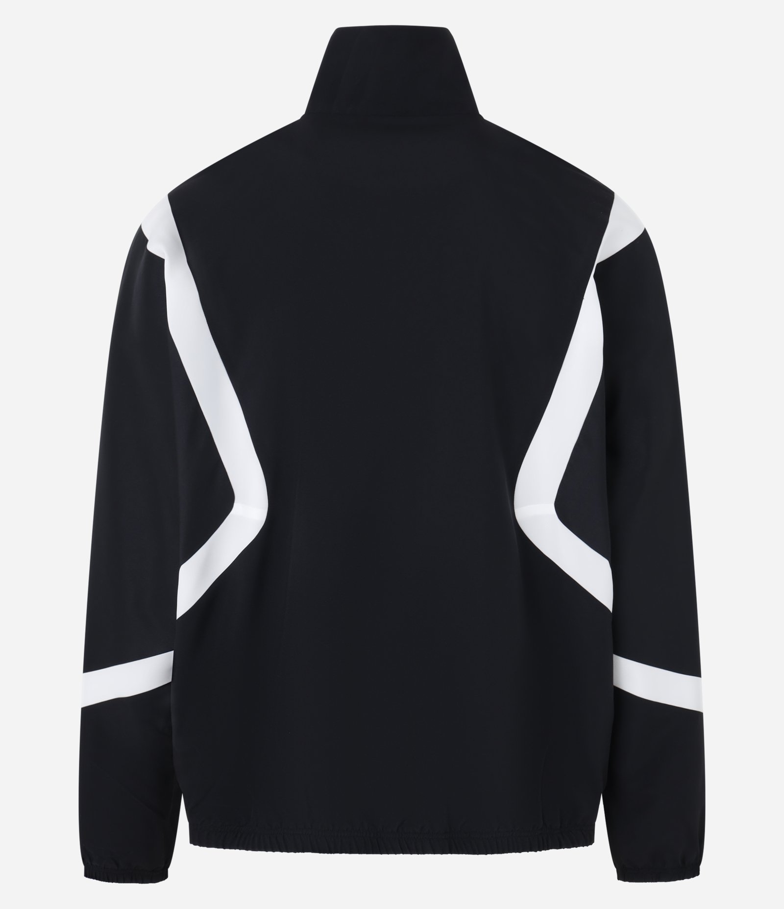 Jaqueta Gola Alta com Recortes Contrastantes Preto 9