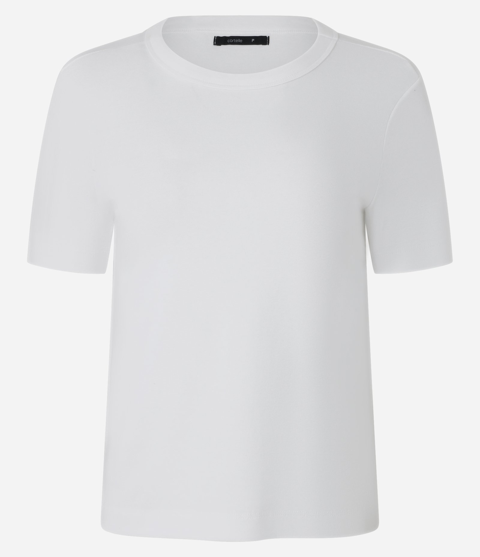 Blusa Básica Ajustada em Ribana com Gola Redonda Branco 5