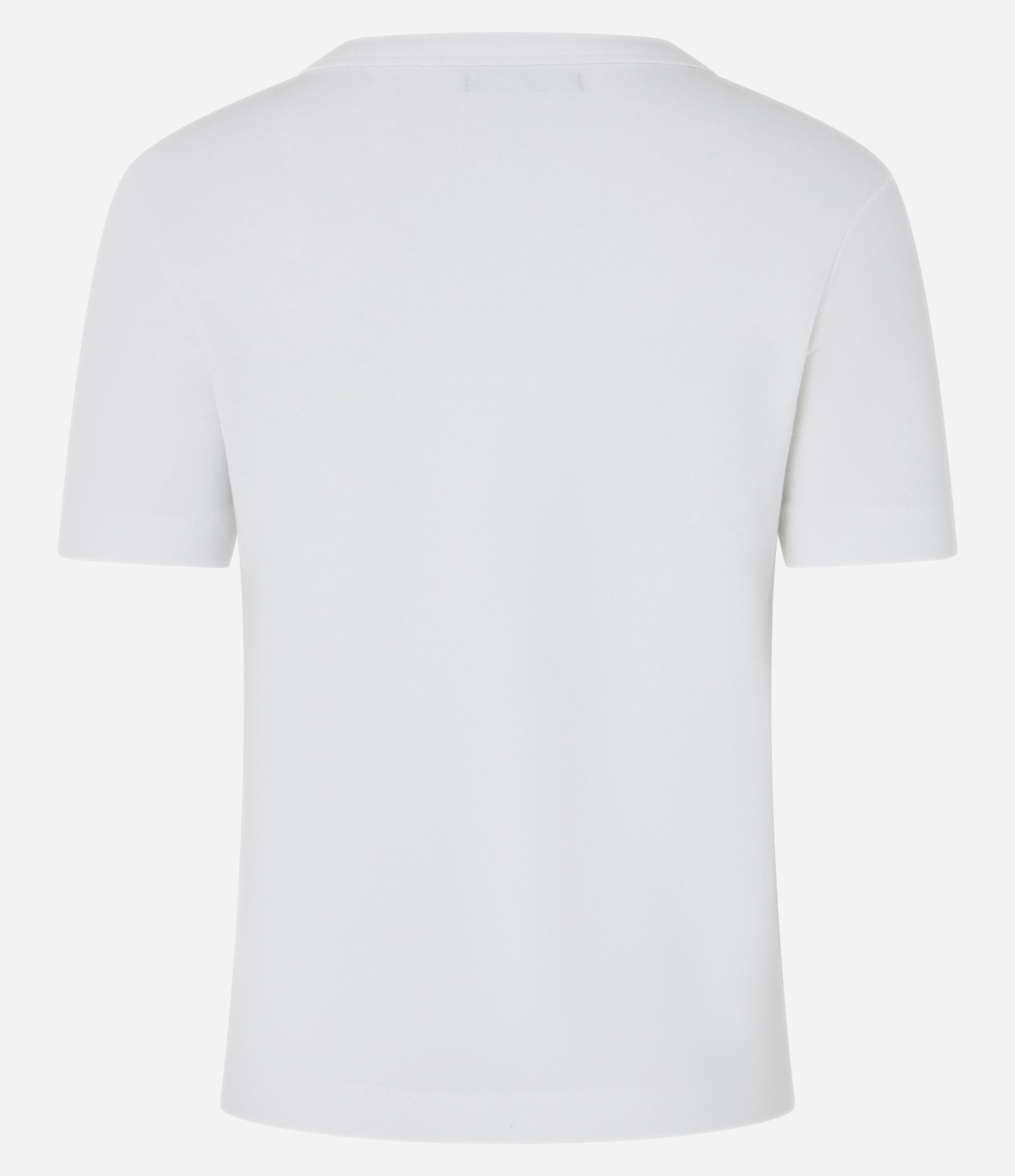 Blusa Básica Ajustada em Ribana com Gola Redonda Branco 6