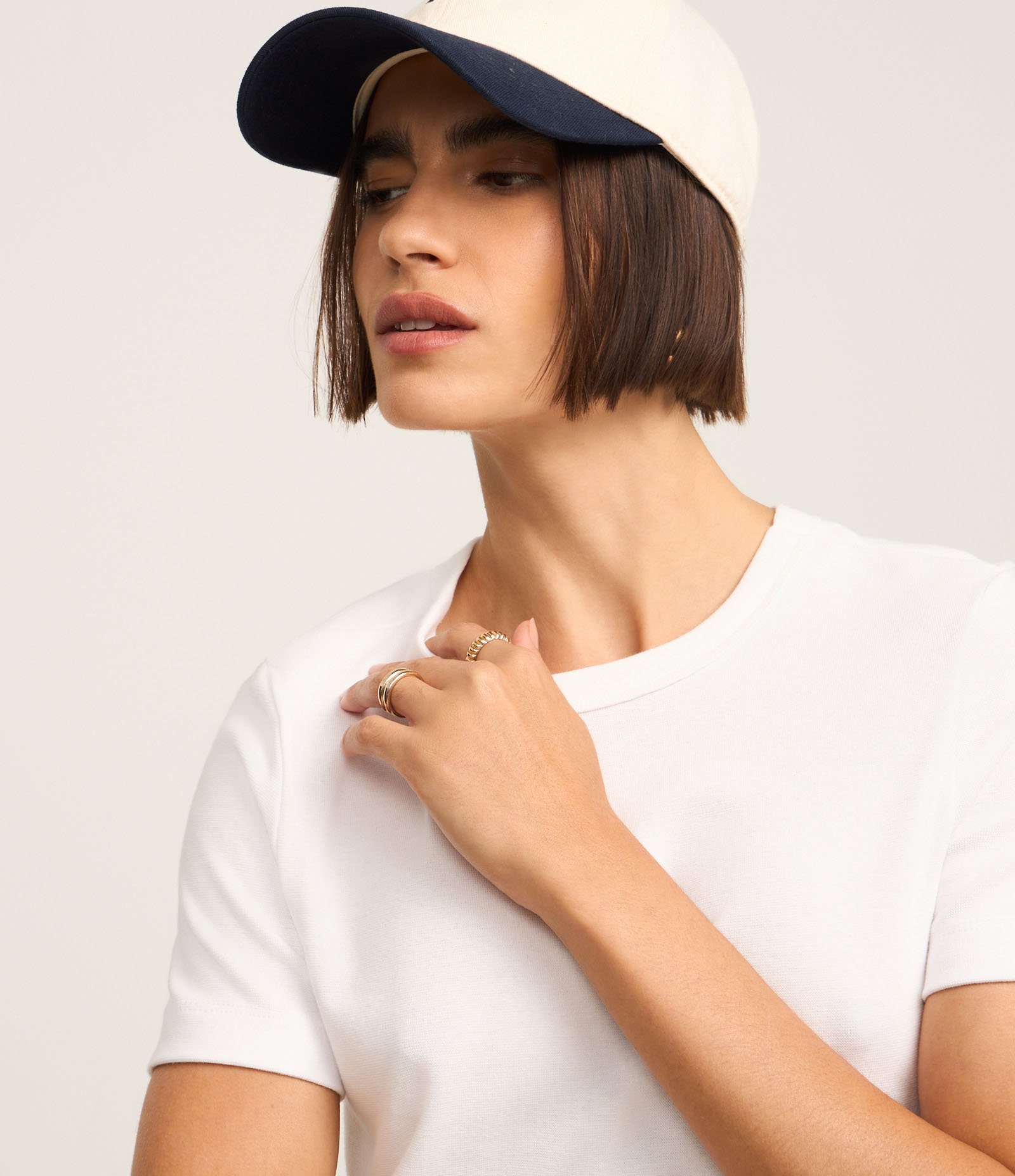 Blusa Básica Ajustada em Ribana com Gola Redonda Branco 4