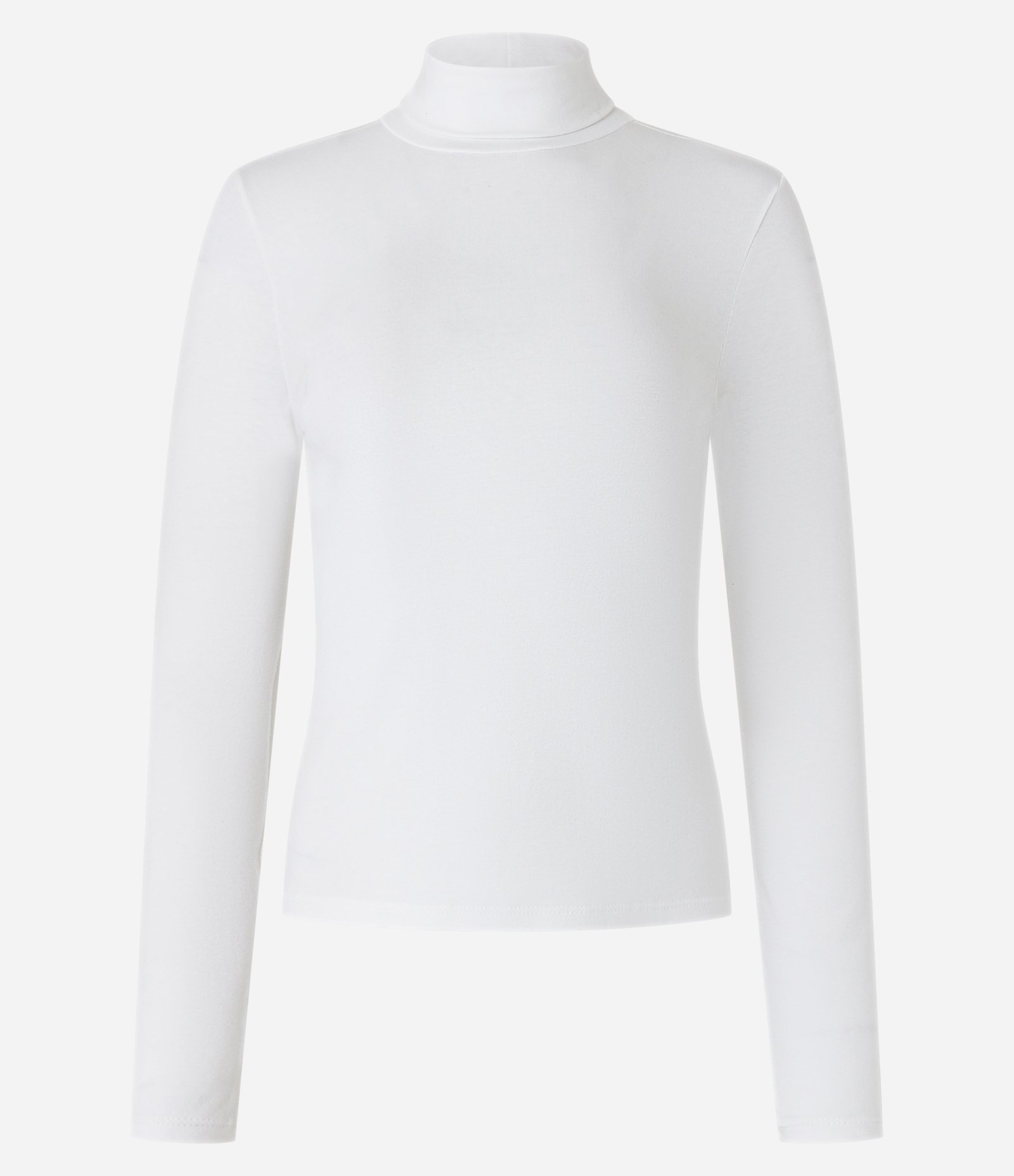 Blusa em Algodão com Golinha Alta Branco 6