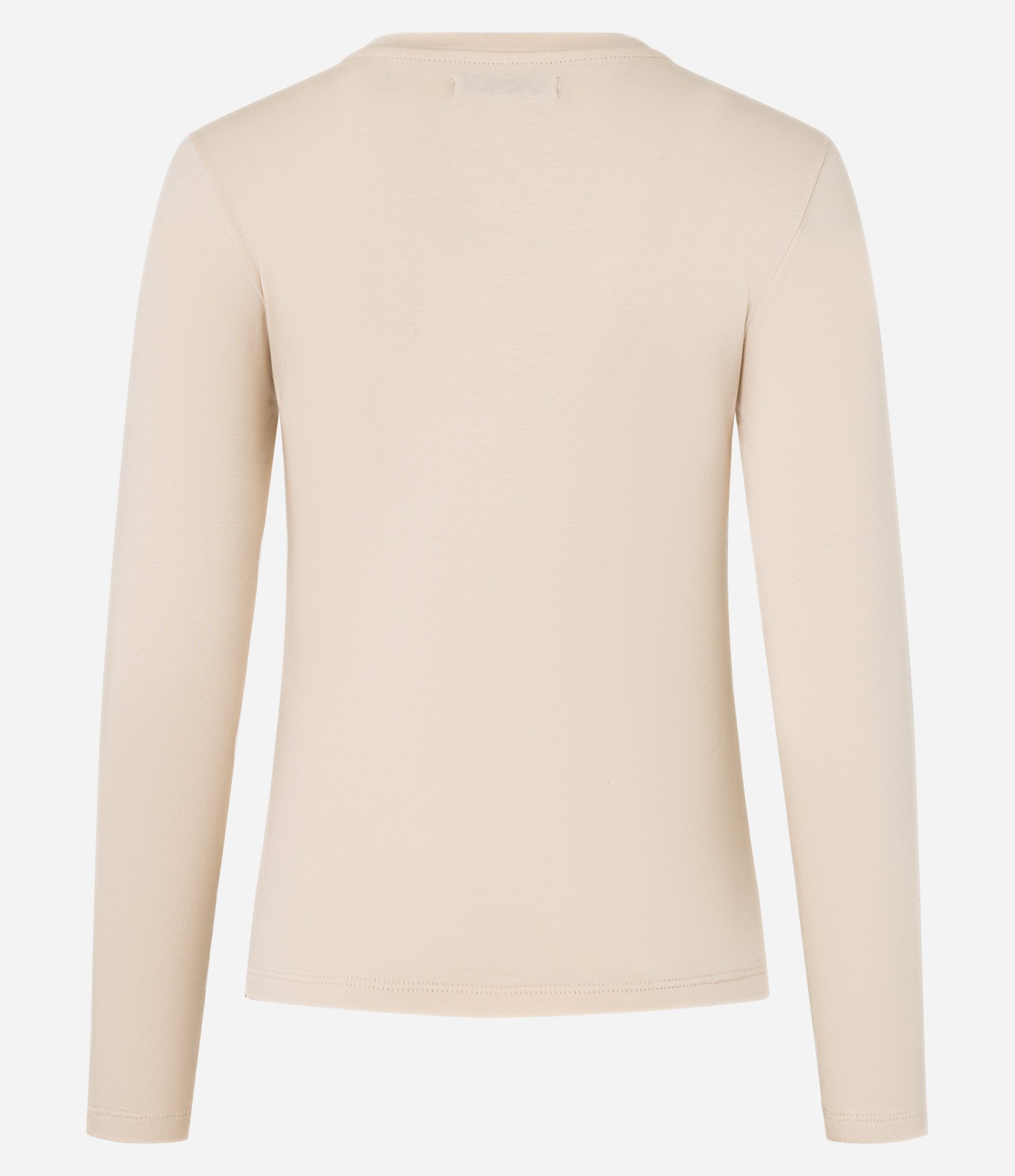 Blusa em Algodão com Gola Redonda Bege 7