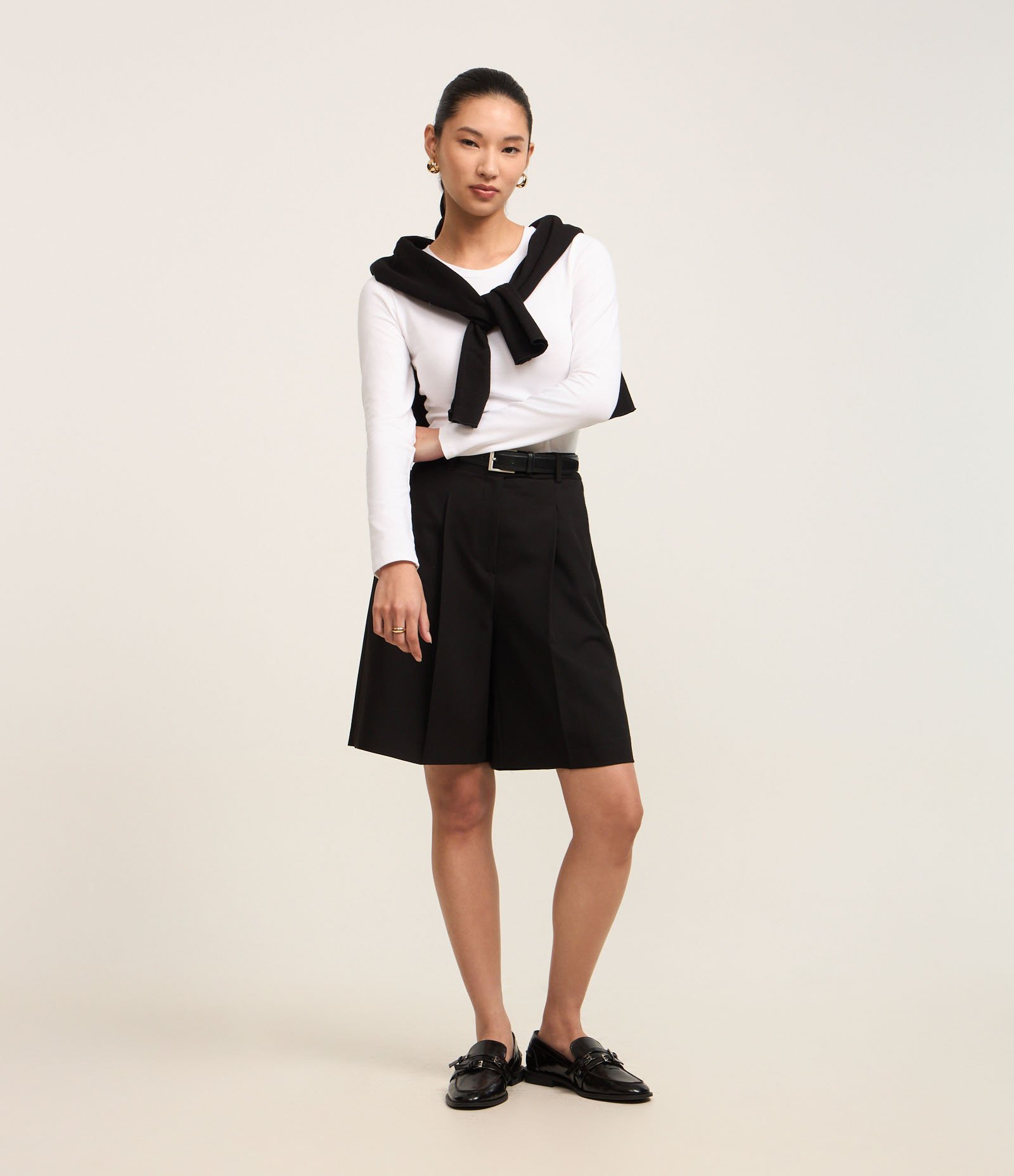 Blusa em Algodão com Gola Redonda Branco 2