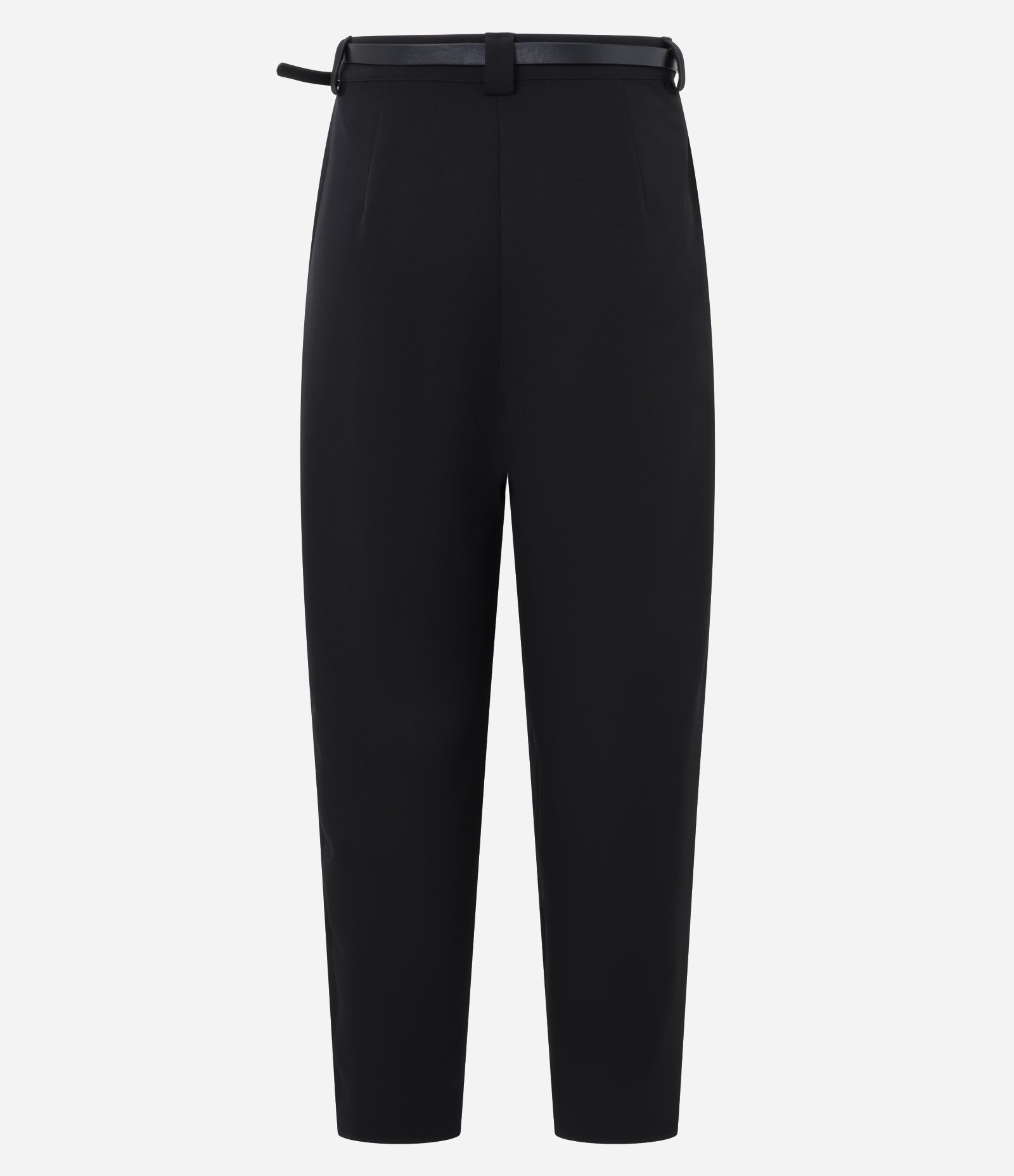 Calça Cenoura Alfaiatada com Cinto Fino de Fivela Forrada Preto 6