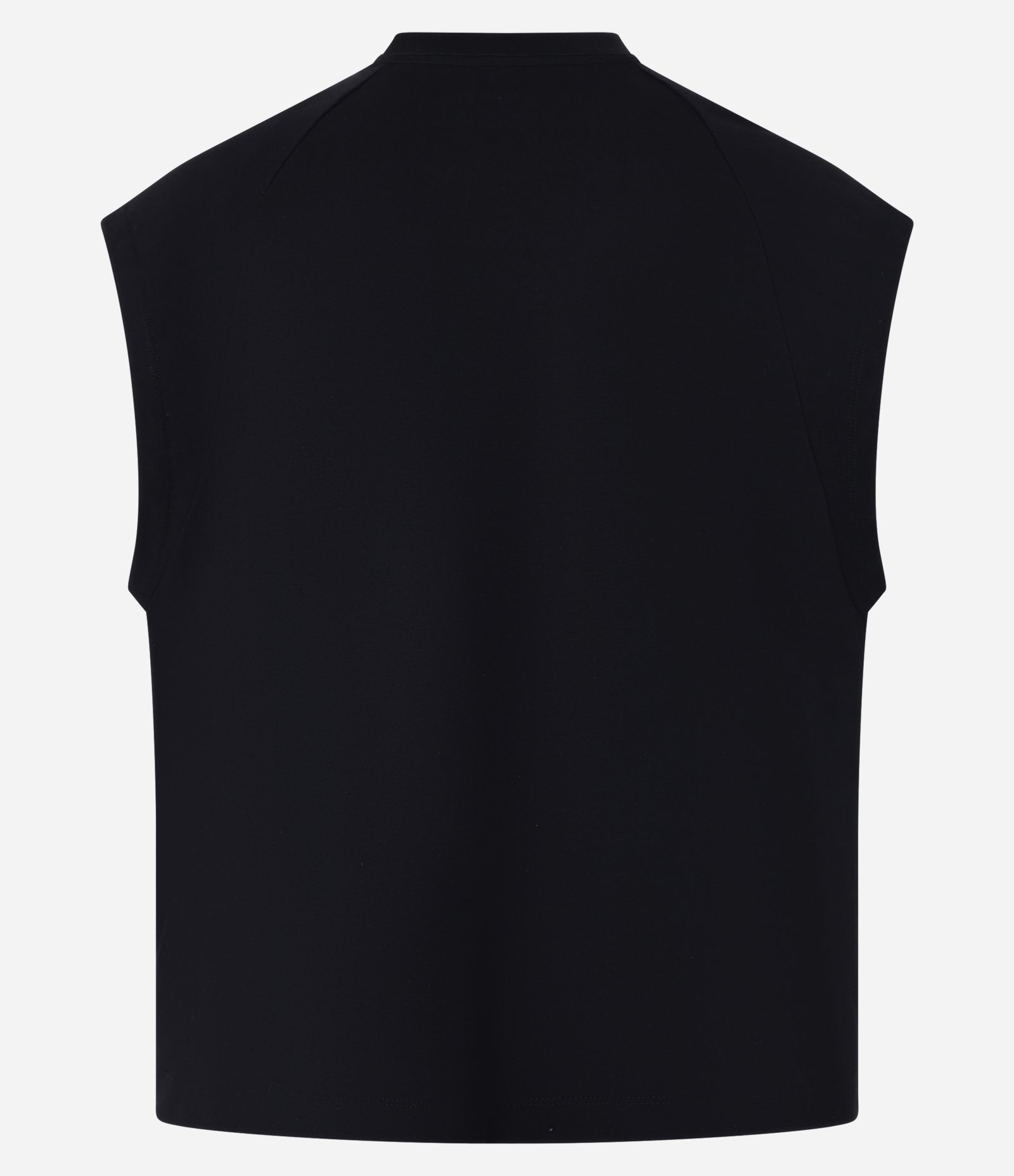 Regata Boxy em Malhão com Gola Raglan Preto 5