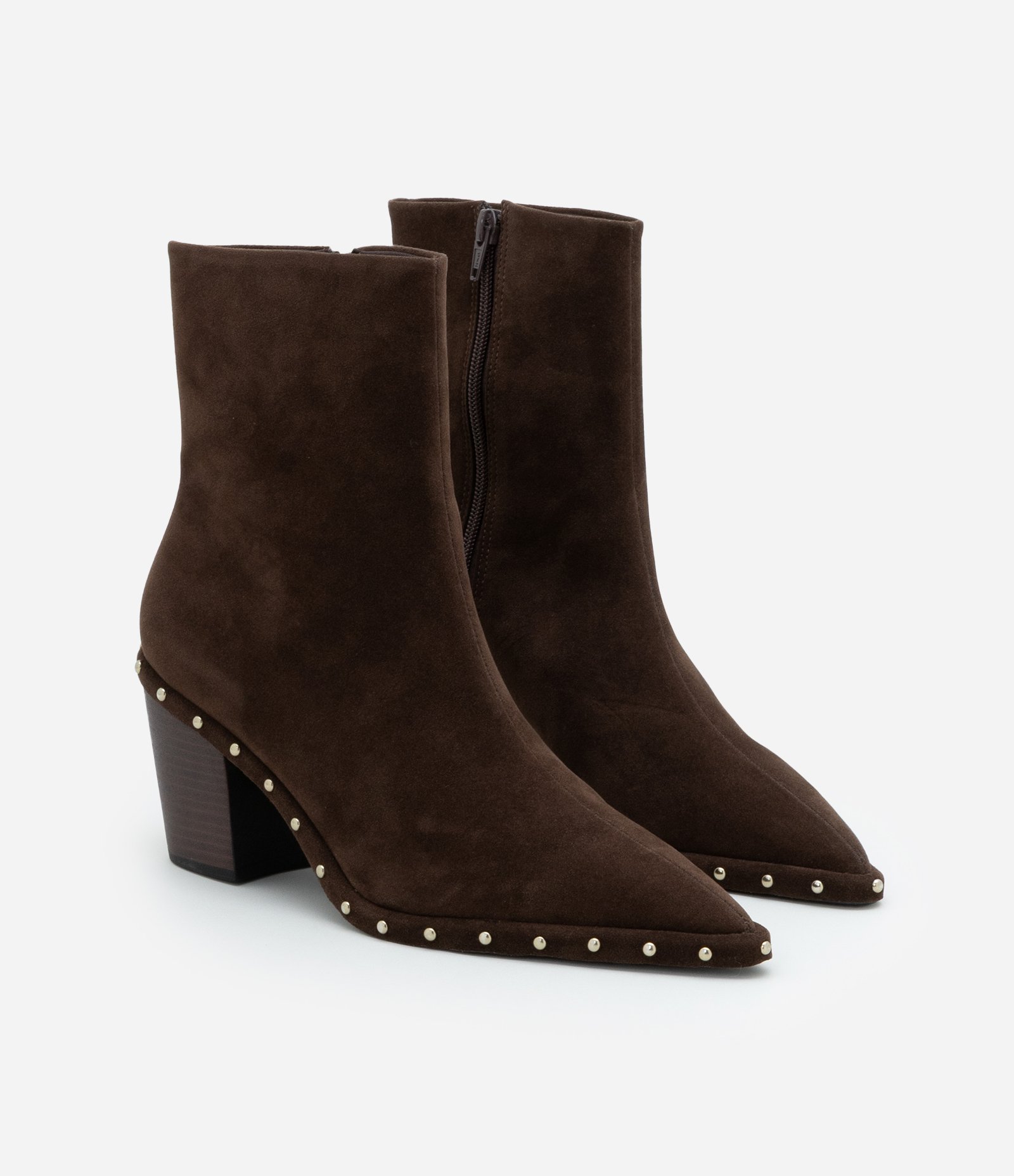 Bota Western em PU com Tachinhas na Lateral Marrom 2