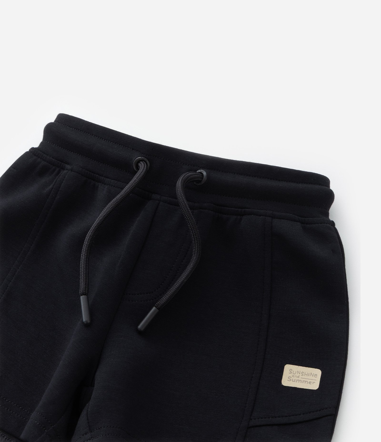 Bermuda Infantil em Modal com Recortes - Tam 1 a 5 anos Preto 6