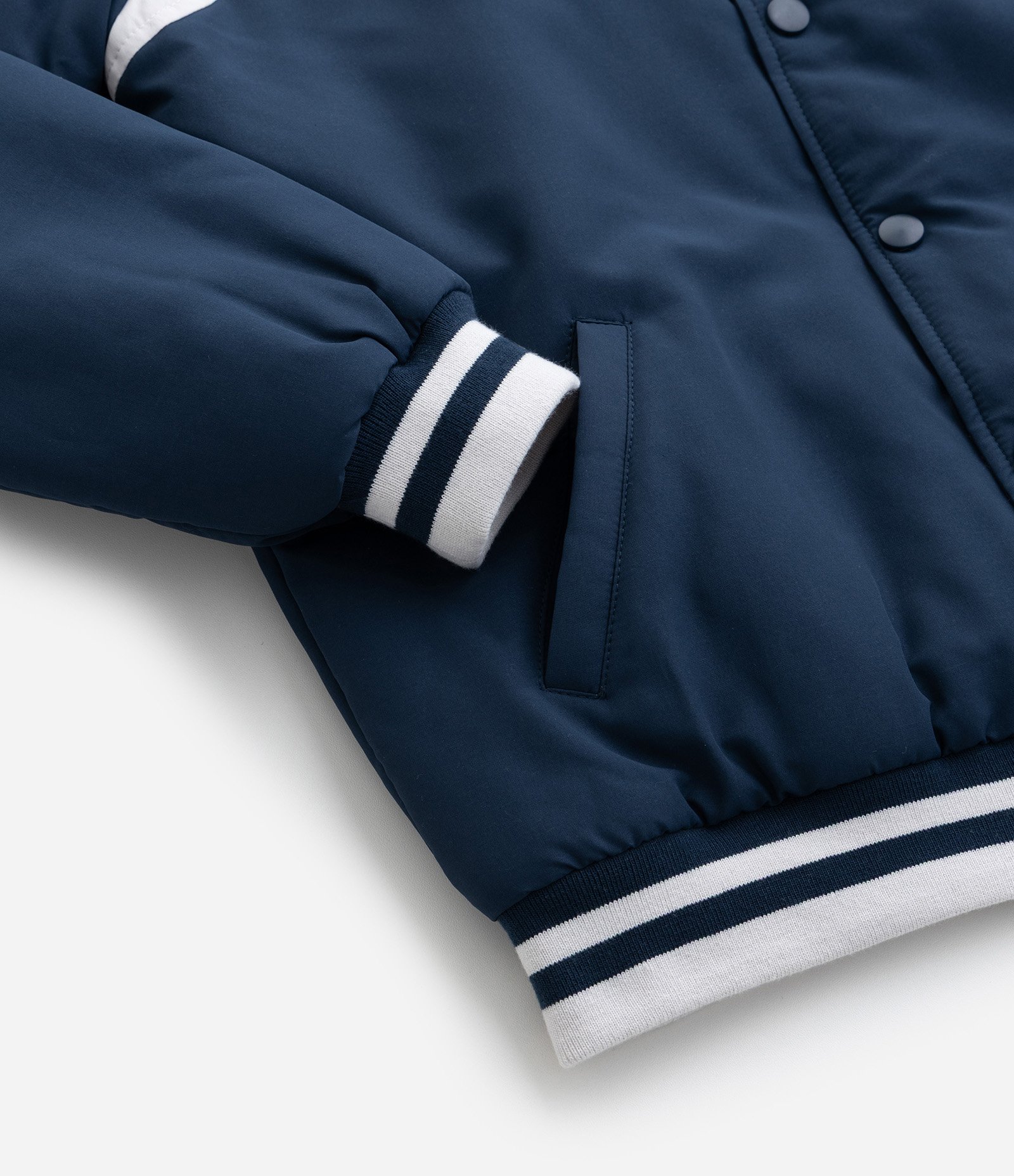 Jaqueta College Bomber Infantil com Estampa Lettering - Tam 5 A 14 Anos Azul 7