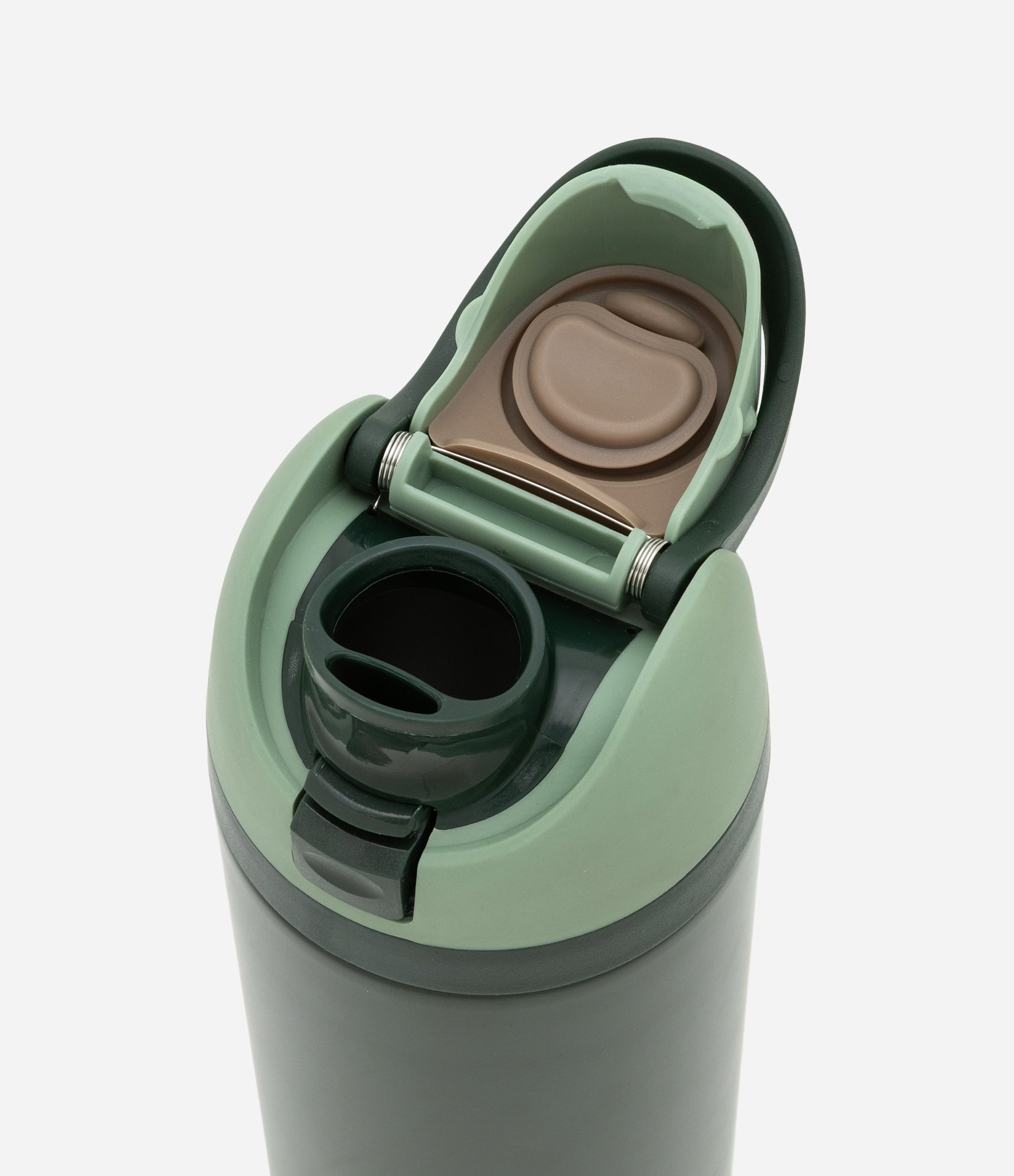 Garrafa Térmica em Metal Bicolor com Canudo 750ml Verde 5