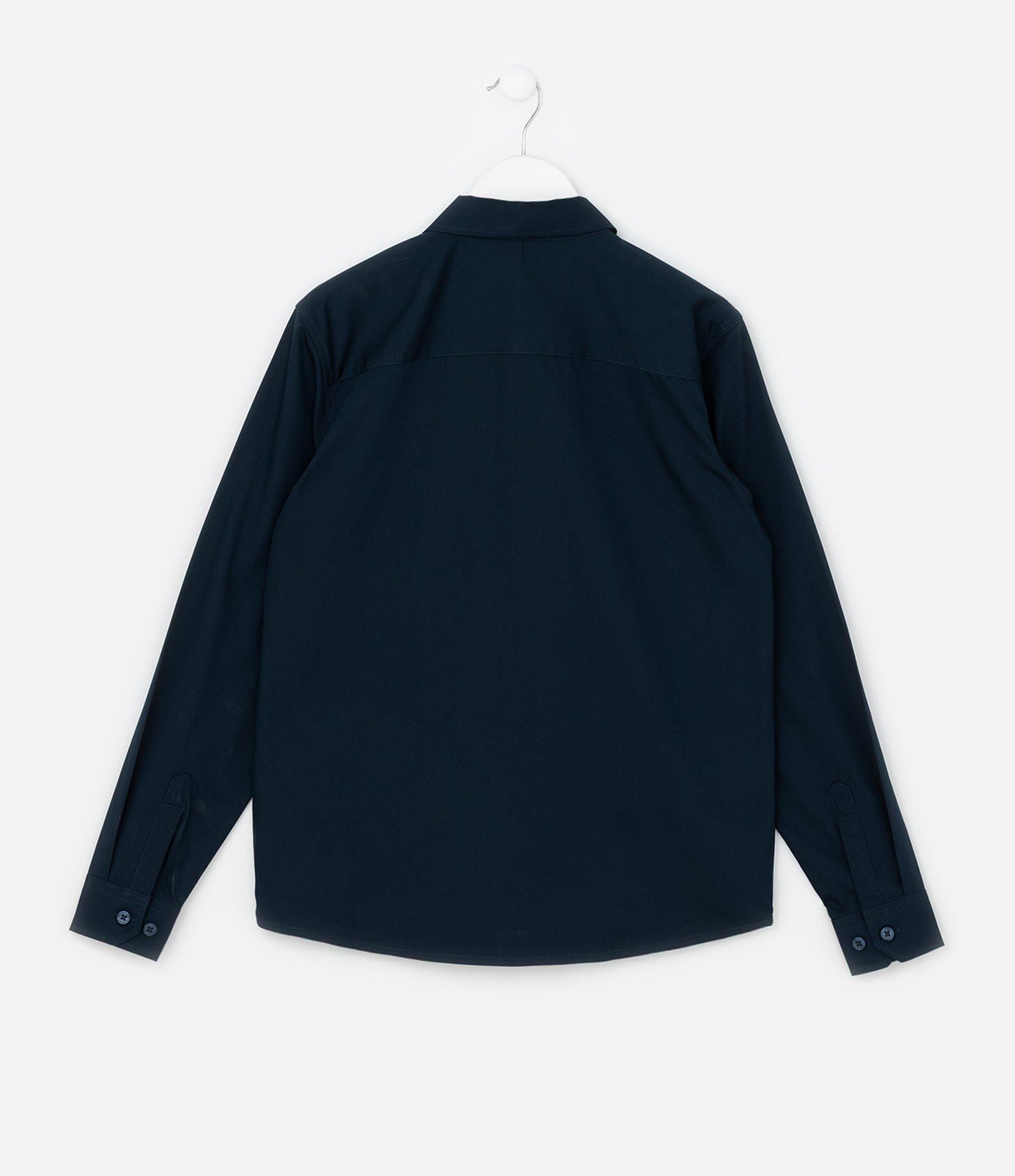 Camisa Infantil com Fibra de Bambu e Fechamento por Botões - Tam 5 a 14 Anos Azul Escuro 2