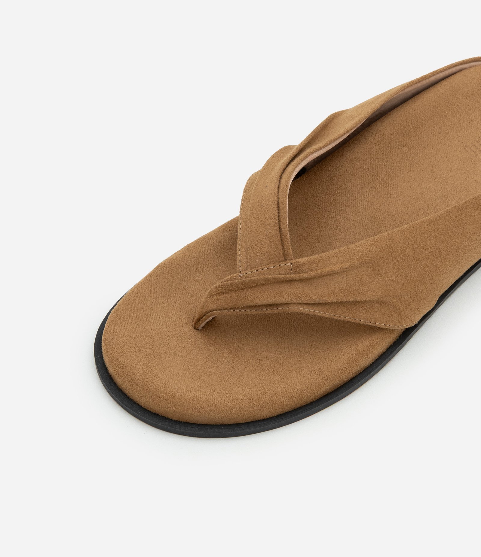 Sandália Rasteira Sport com Cabedal Enrugado Marrom 6