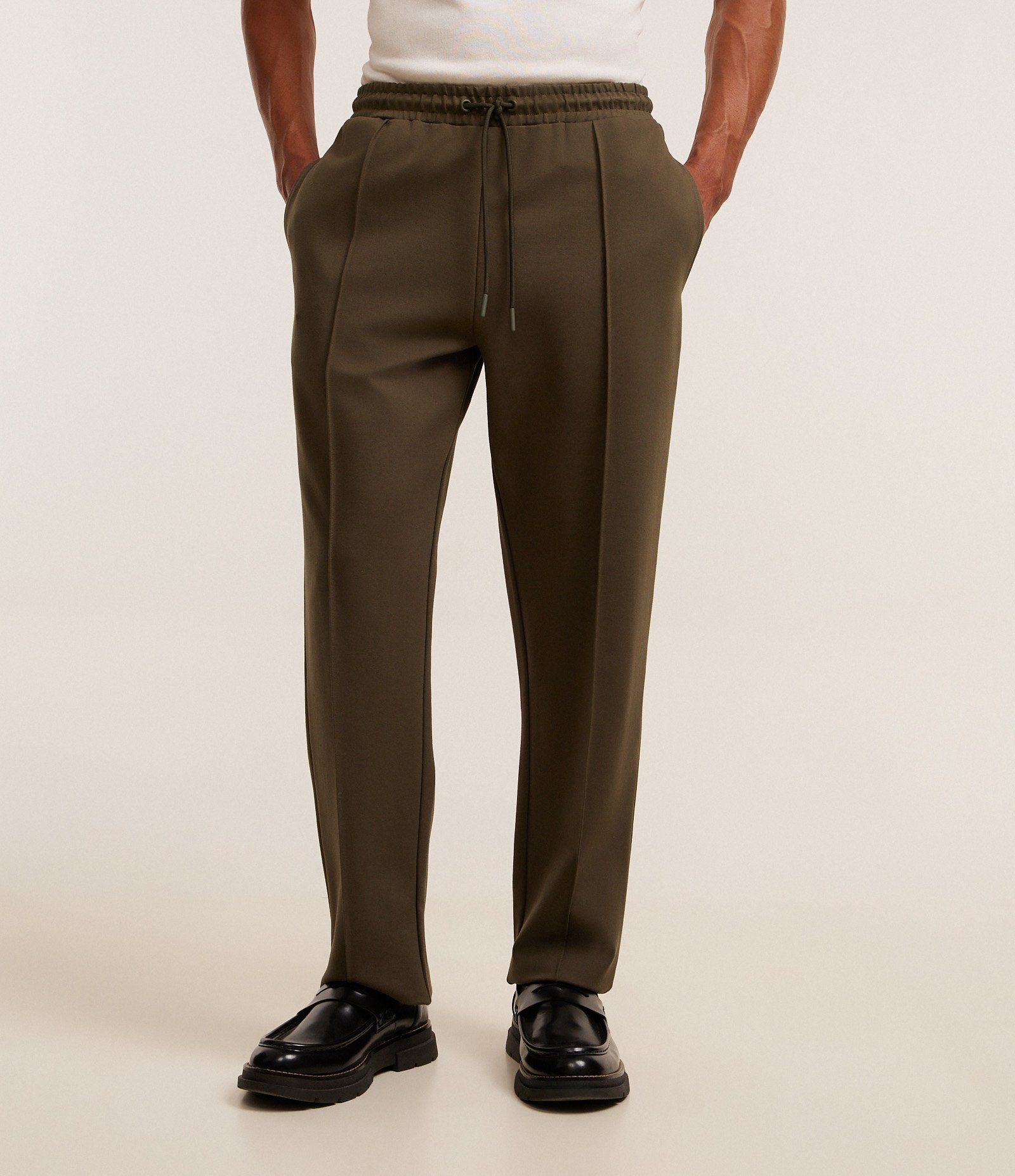 Calça em Moletom com Cós Elástico e Amarração Verde 2