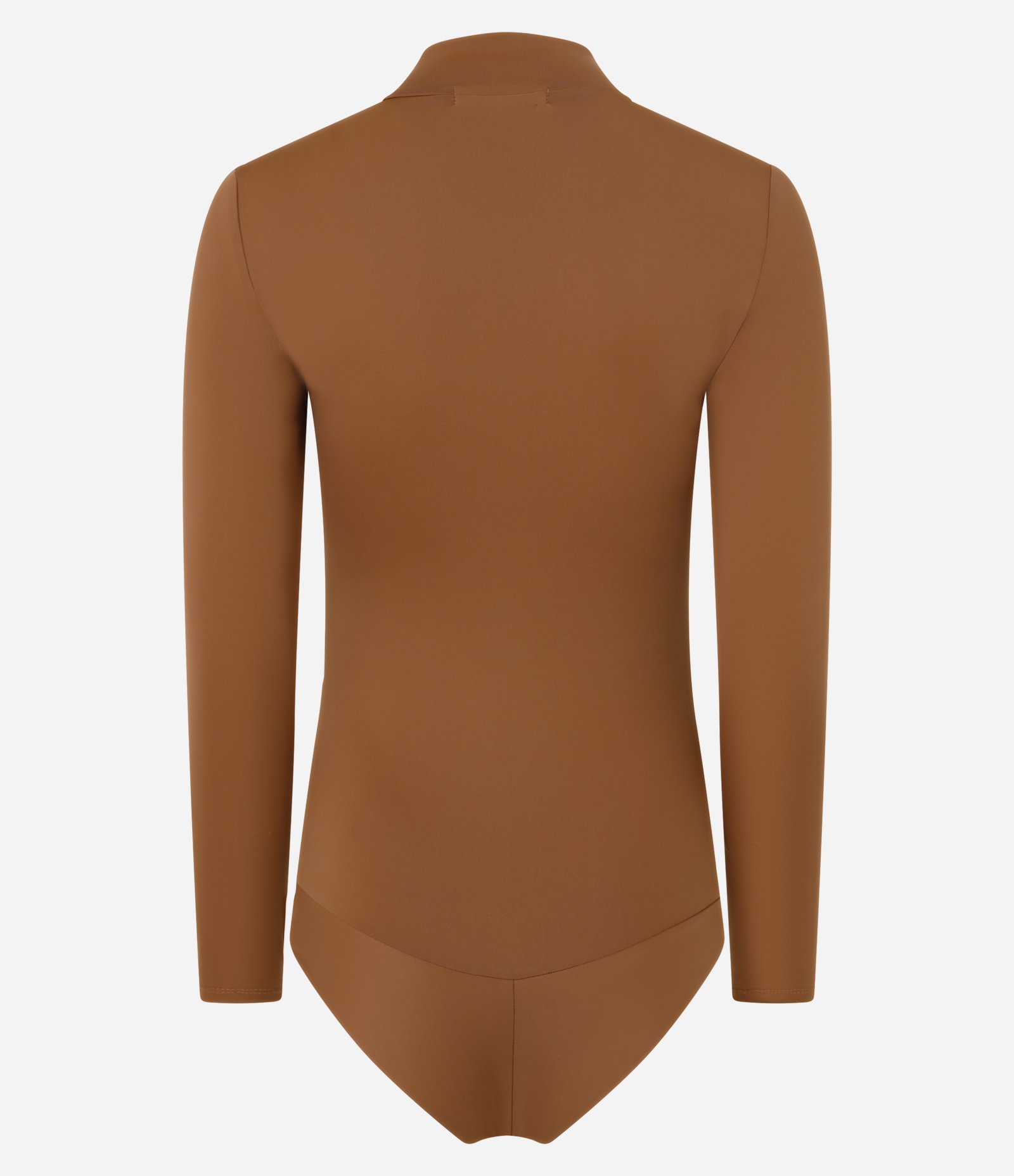 Body Básico em Poliamida com Golinha Alta Marrom 10