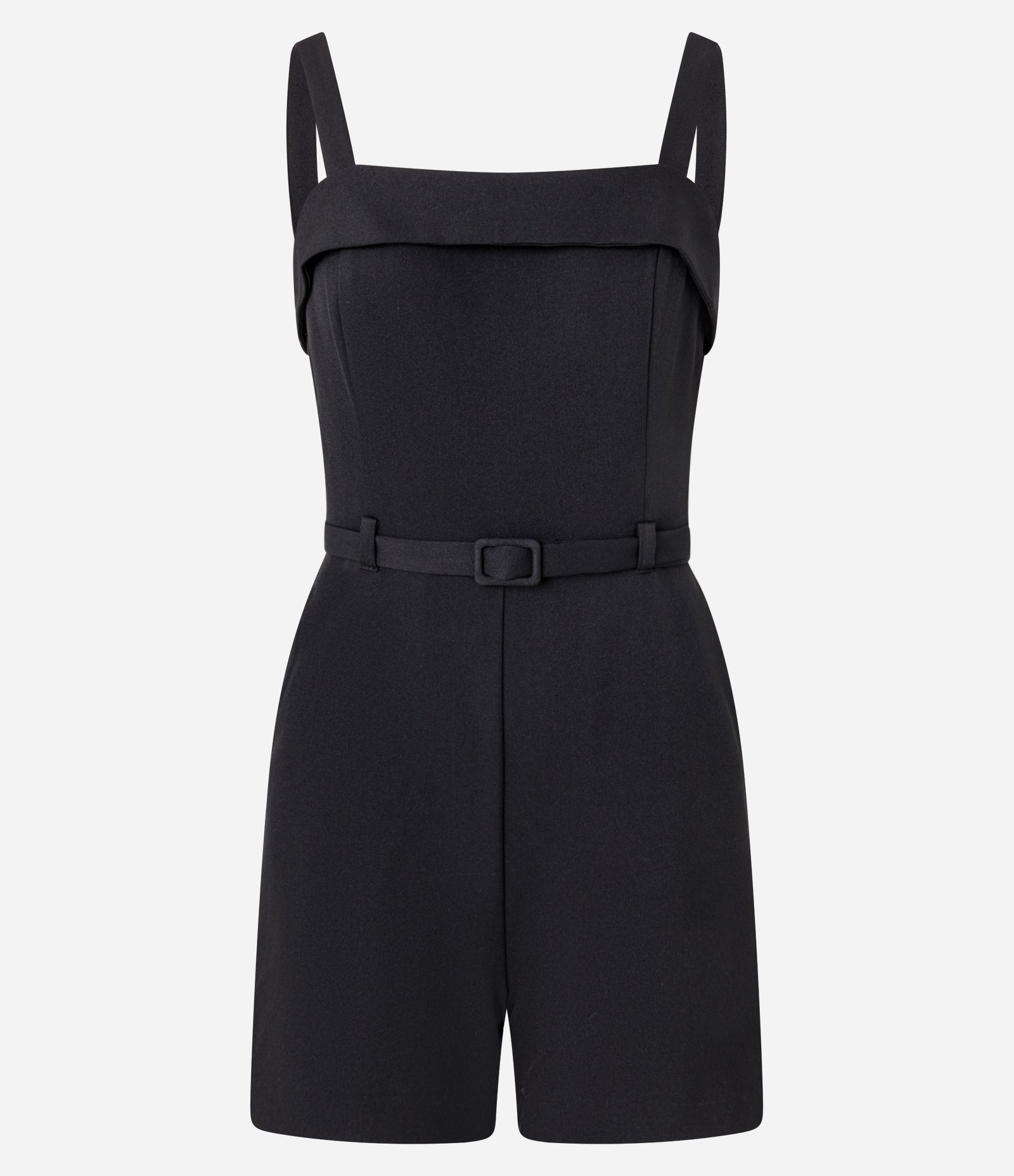 Macaquinho Alfaiatado com Cinto de Tecido Preto 5