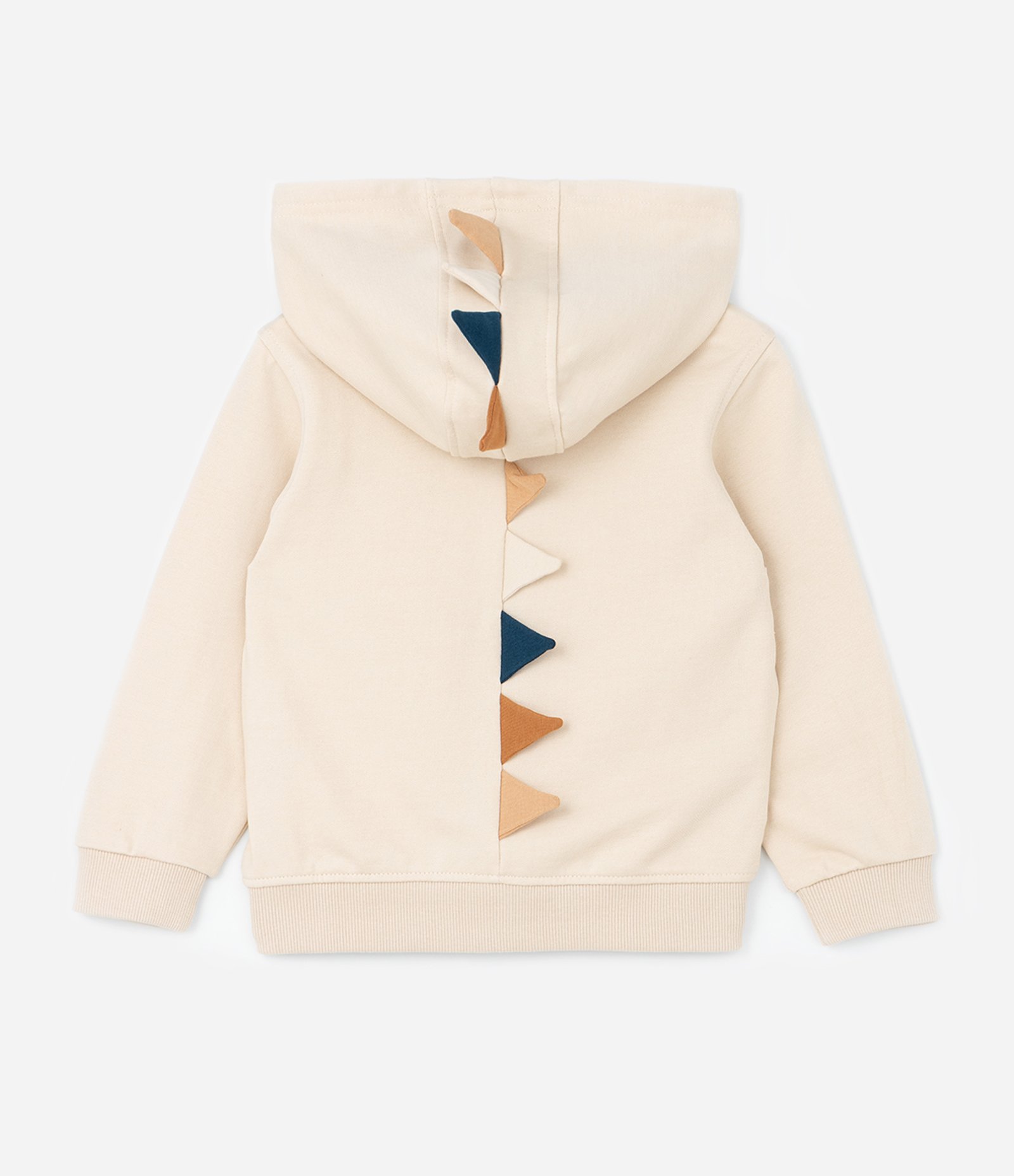 Casaco Infantil com Cristas de Dino - Tam 1 a 6 Anos Bege 3