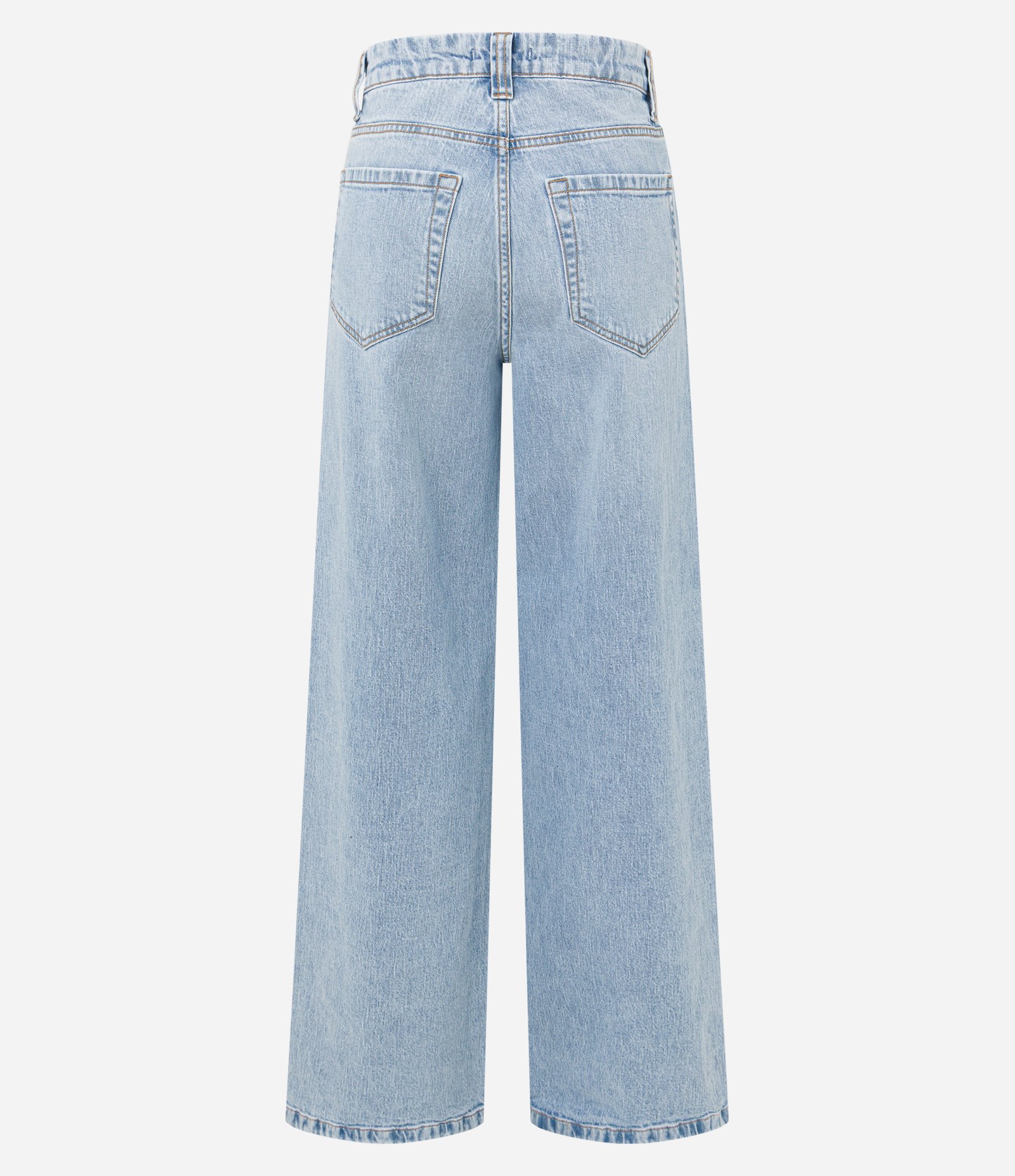 Calça Wide Leg em Jeans Marmorizada com Cintura Alta Azul 7