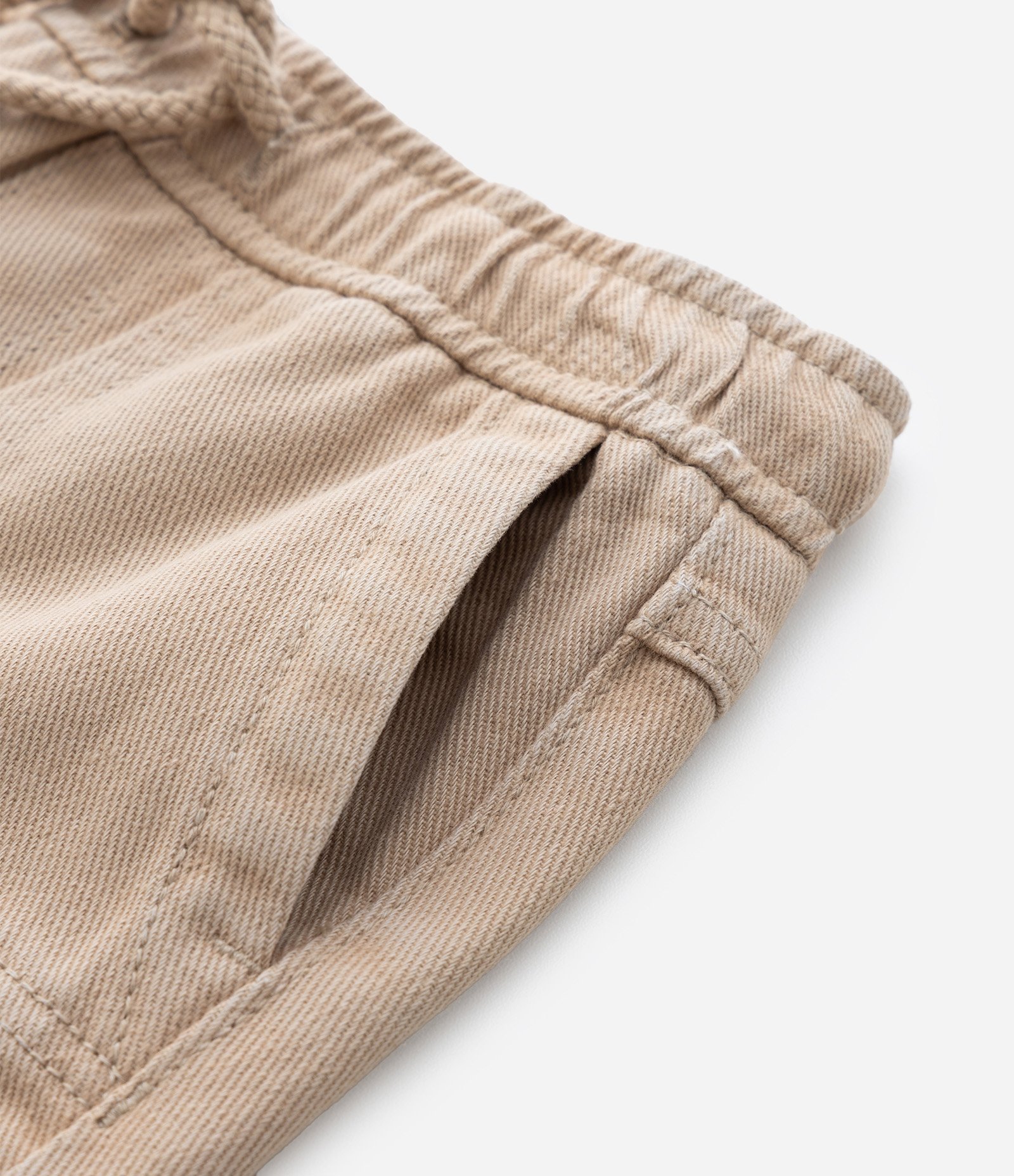 Bermuda Infantil em Sarja Lavada - Tam 1 a 5 Anos Marrom 7