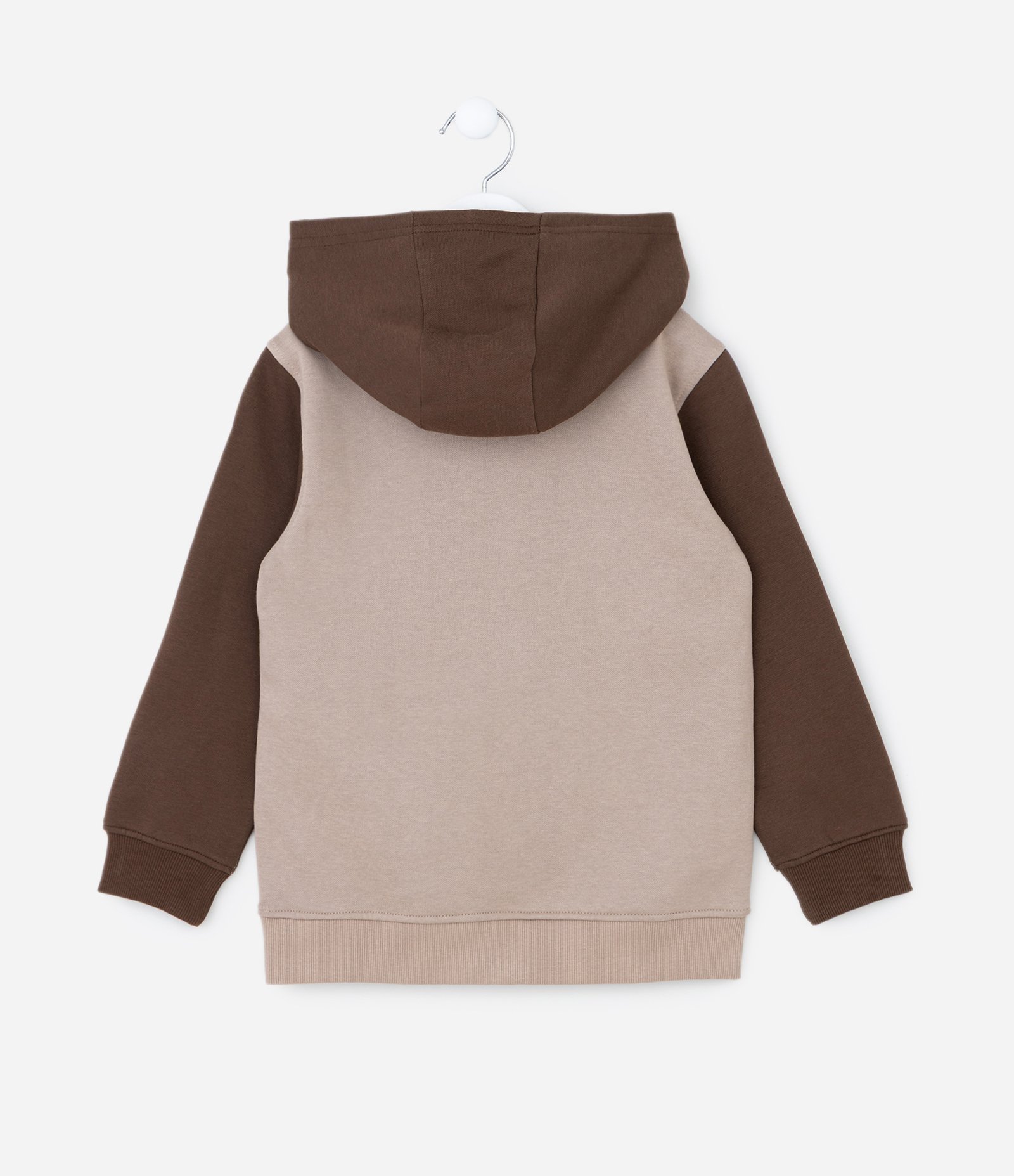 Casaco Infantil com Capuz e Bolso Canguru - Tam 5 a 14 Anos Marrom 3