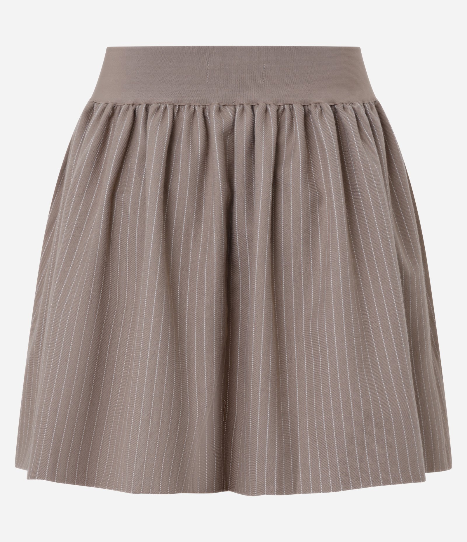 Short Saia Alfaiatado com Listras e Amarração Marrom 6