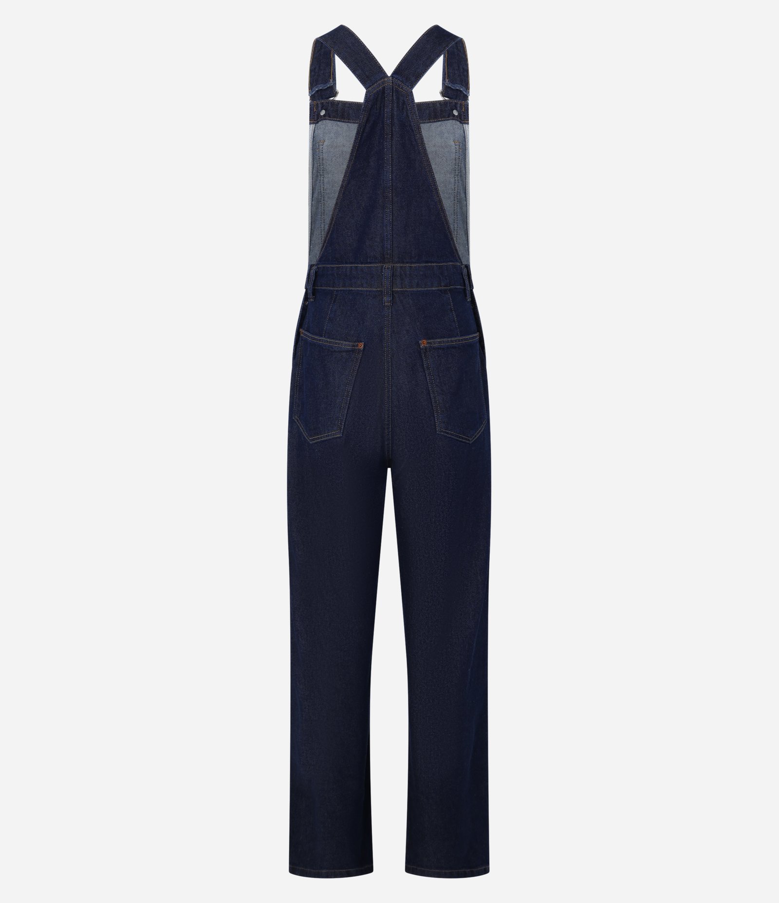 Jardineira Longa em Jeans com Botões Laterais Azul 6