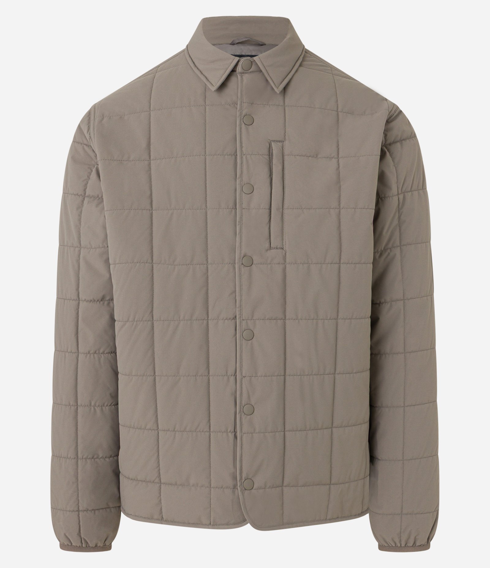 Jaqueta em Matelassê com Gola Polo Marrom 5