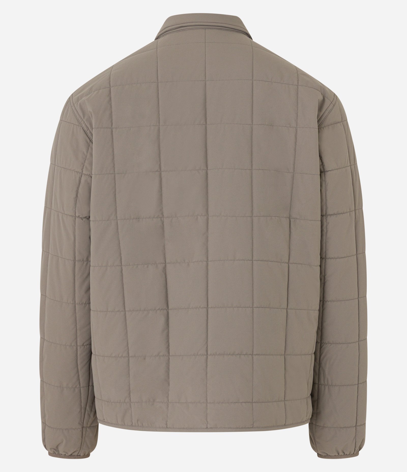 Jaqueta em Matelassê com Gola Polo Marrom 6