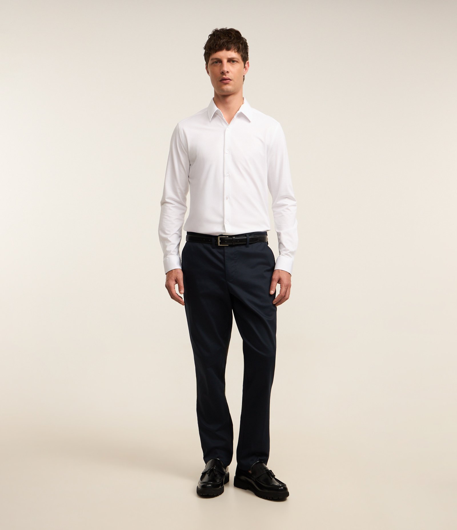Camisa Slim em Algodão Performance Easy Care Branco 2