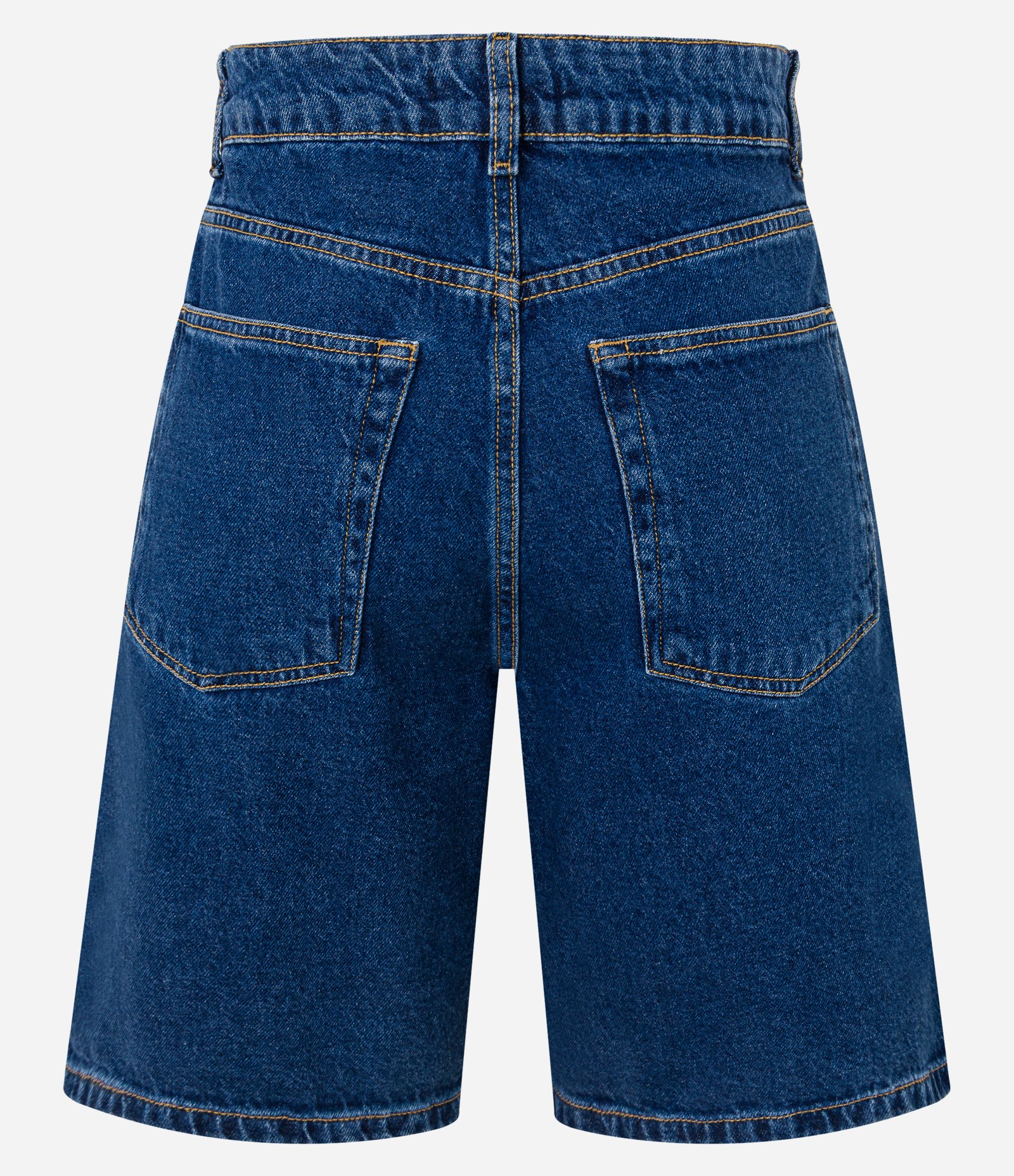 Bermuda Regular em Jeans com Cintura Alta Escuro 6