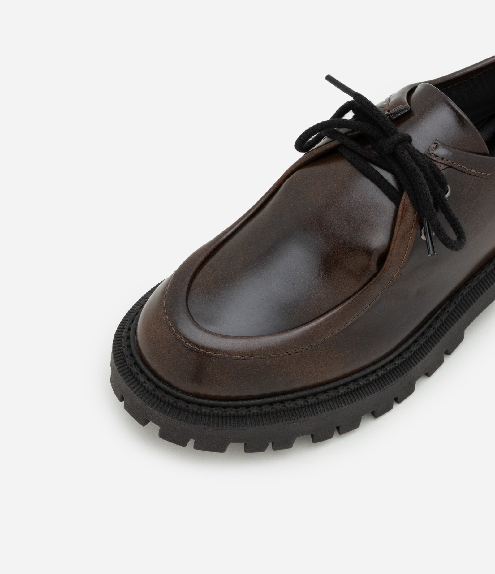 Sapato Desert Shoe em PU com Superfície Manchada Marrom 3