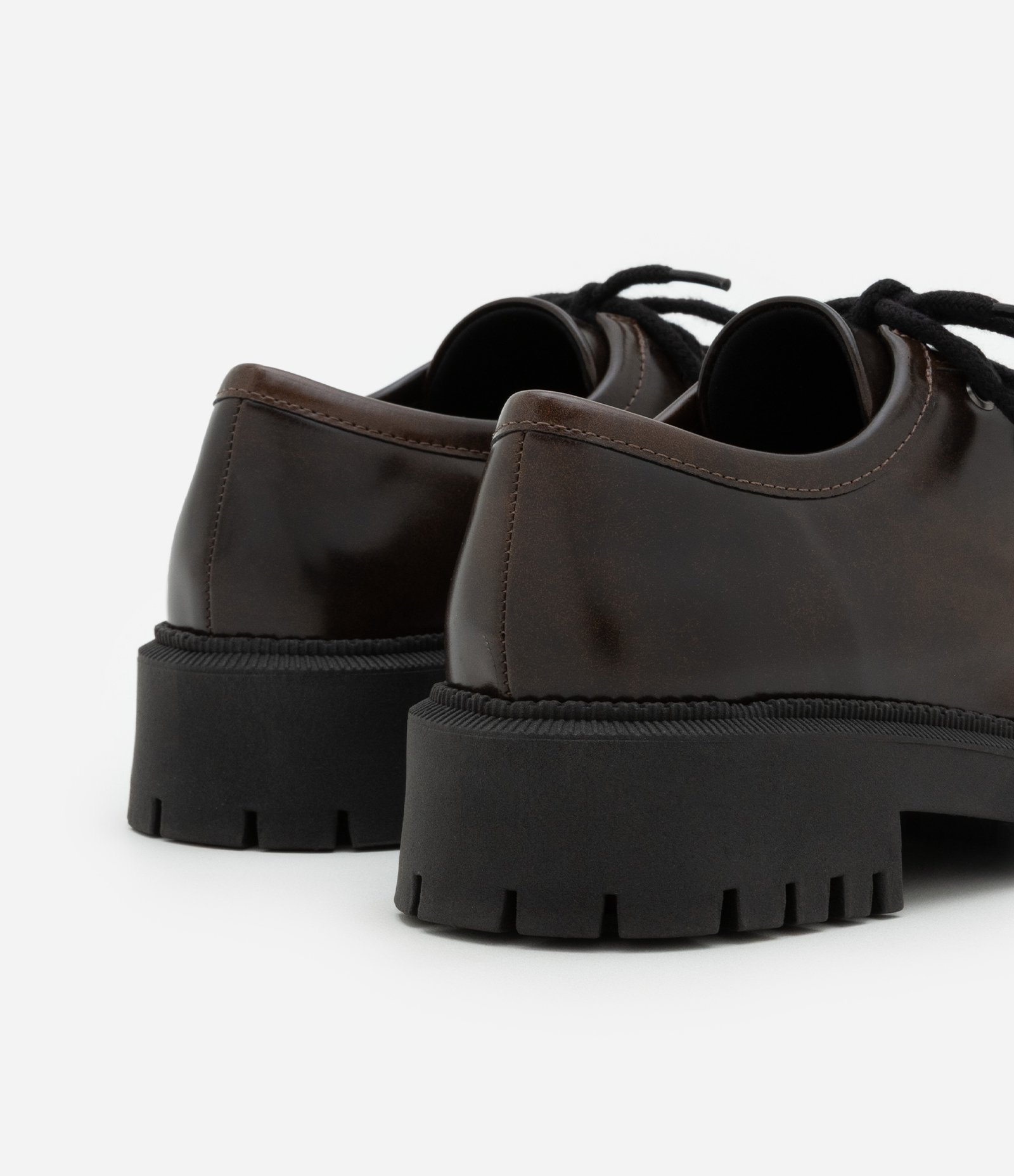 Sapato Desert Shoe em PU com Superfície Manchada Marrom 5