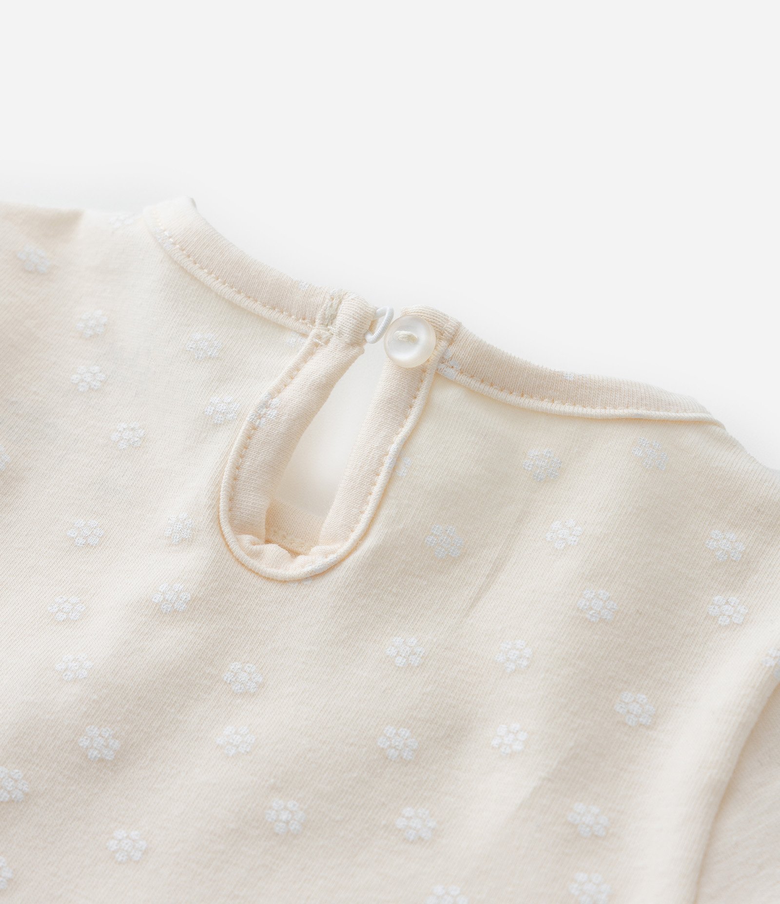 Body Infantil com Bolsinho e Estampa Abelhinha - Tam 0 a 18 meses Off White 5