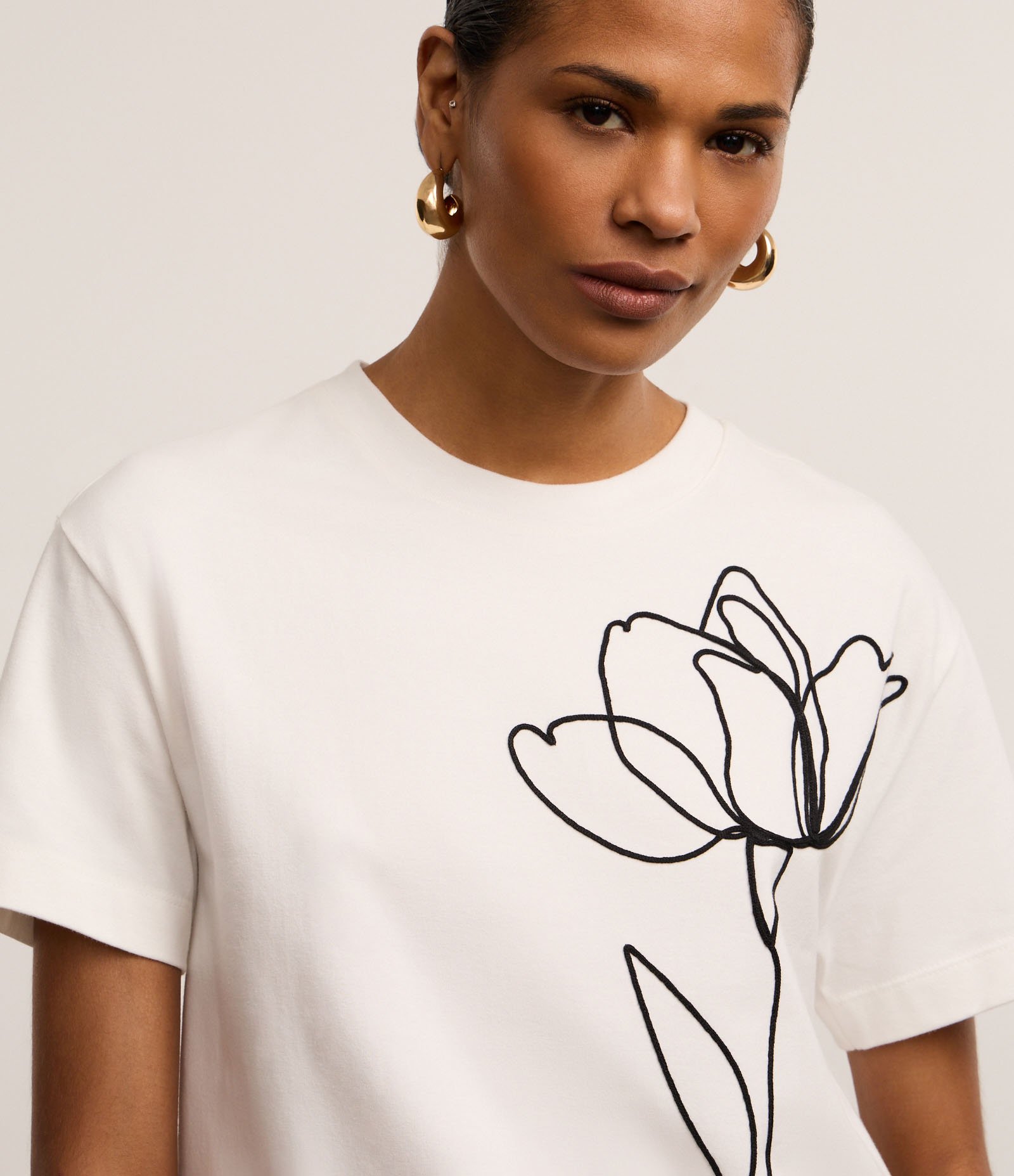 Blusa em Algodão com Bordado Floral Branco 3