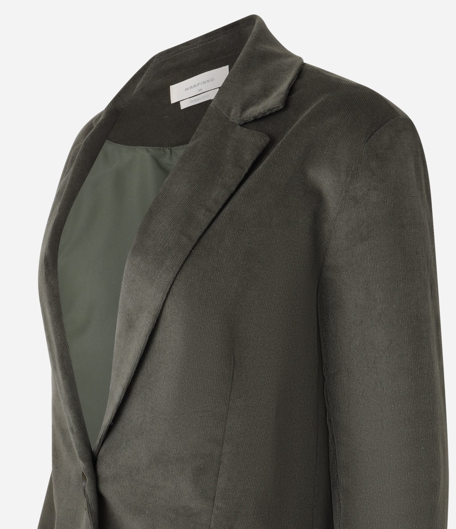 Blazer Oversized em Veludo com Botão Único Verde 8